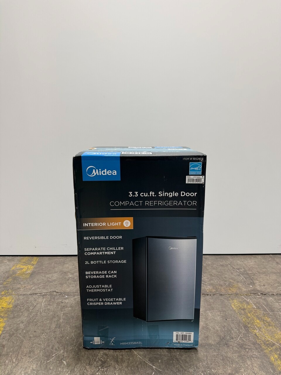 Midea Compact Refrigerator, 3.3 cu ft. MRM33S8ASL