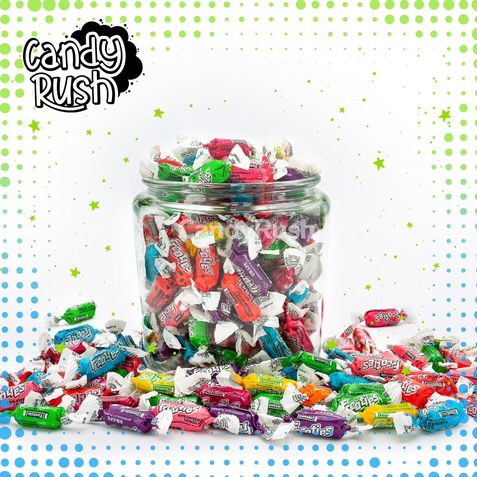 TOOTSIE FROOTIES Chewy Candy Assorted Mix (9 Flavors) individually Wrapped