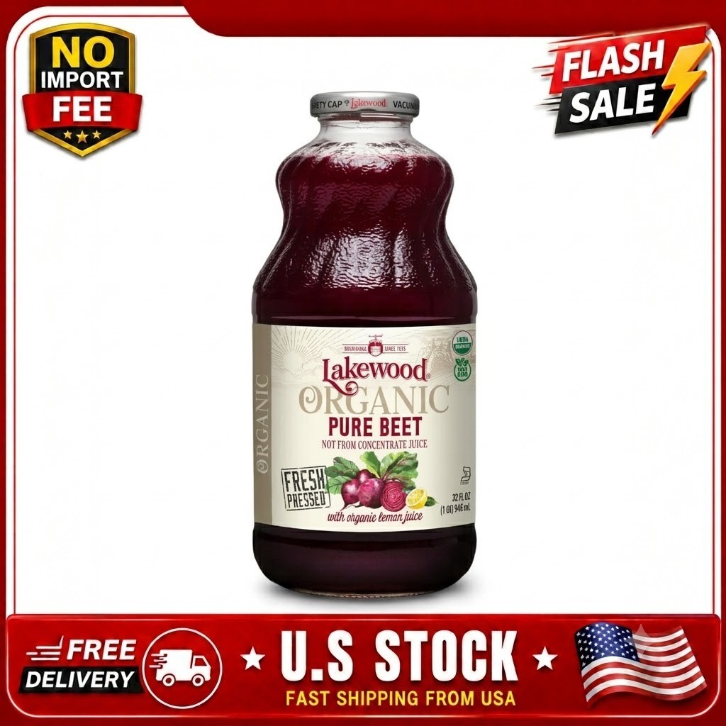 Lakewood Organic Beet Juice, 32 Fl Oz (Pack of 1) Package May Vary