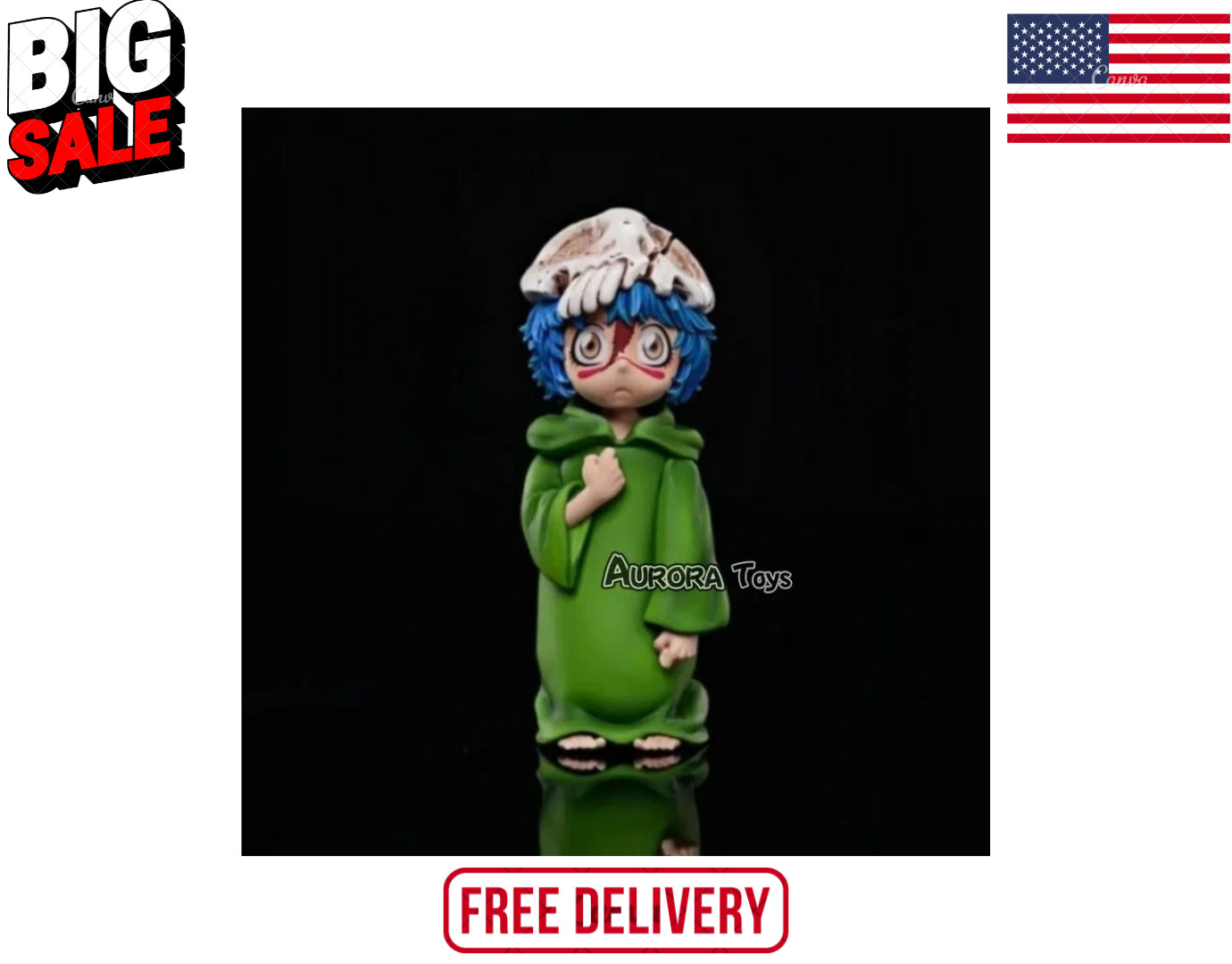 2.36in/6cm Bleach Neliel Tu Oderschvan PVC Action Figure Model Toy Gift