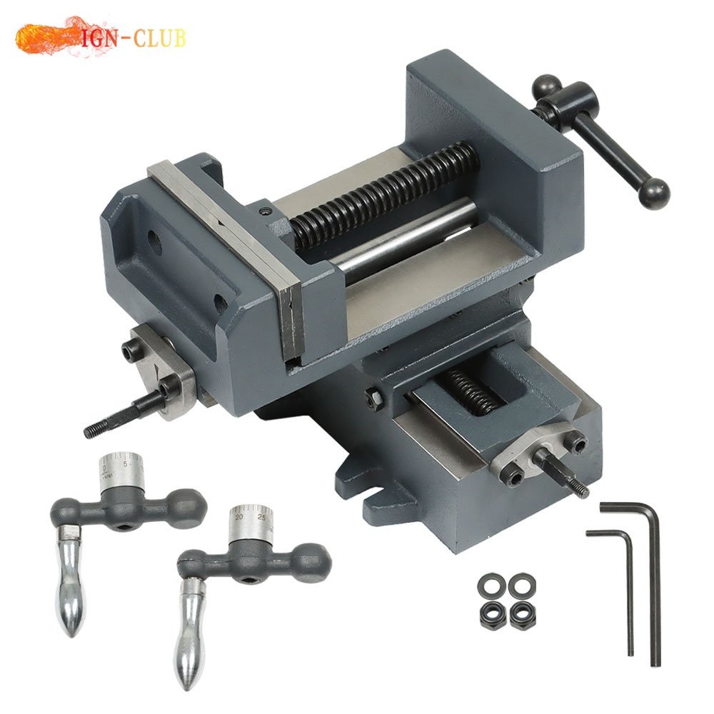 High Quality CS4 4″ Cross Slide Drill Press Vise 4” Jaw Opening 1-3/8” Jaw Depth