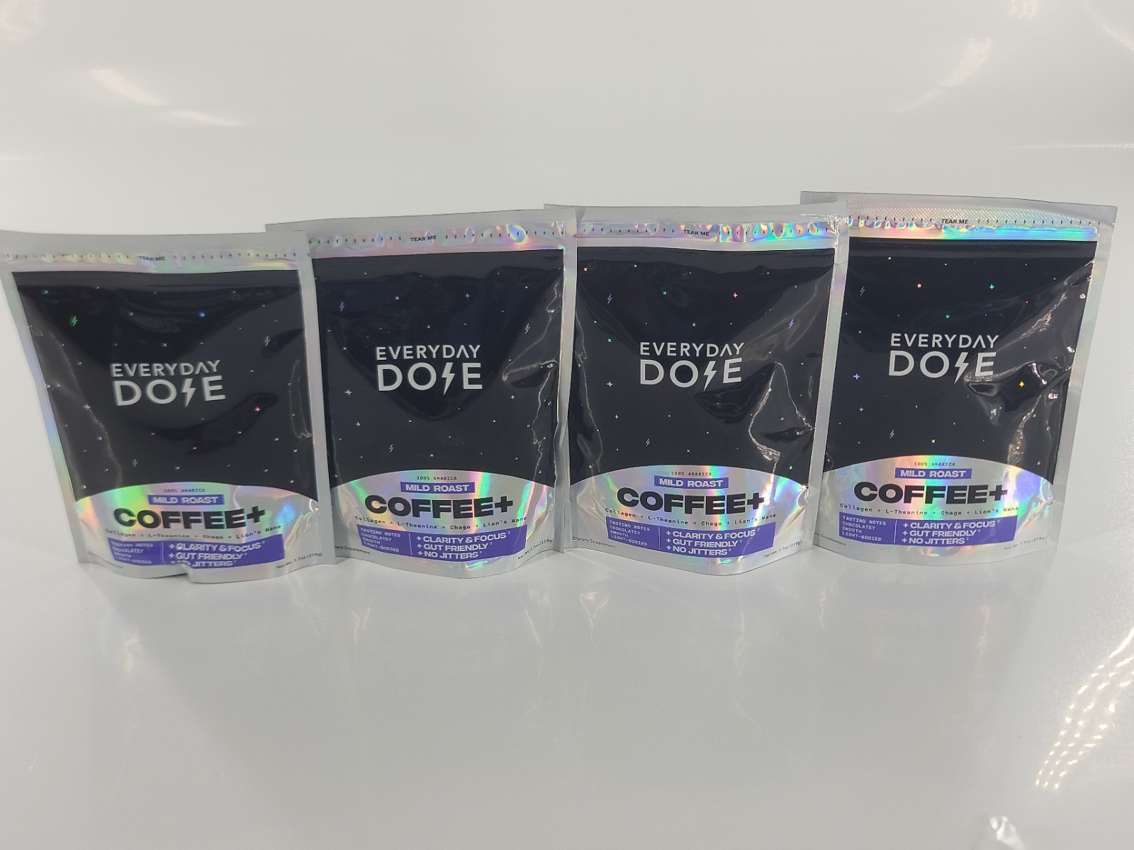Everyday Dose Mushroom Coffee + Nootropics Focus Mild Roast / Lot of 4 / 7.4oz