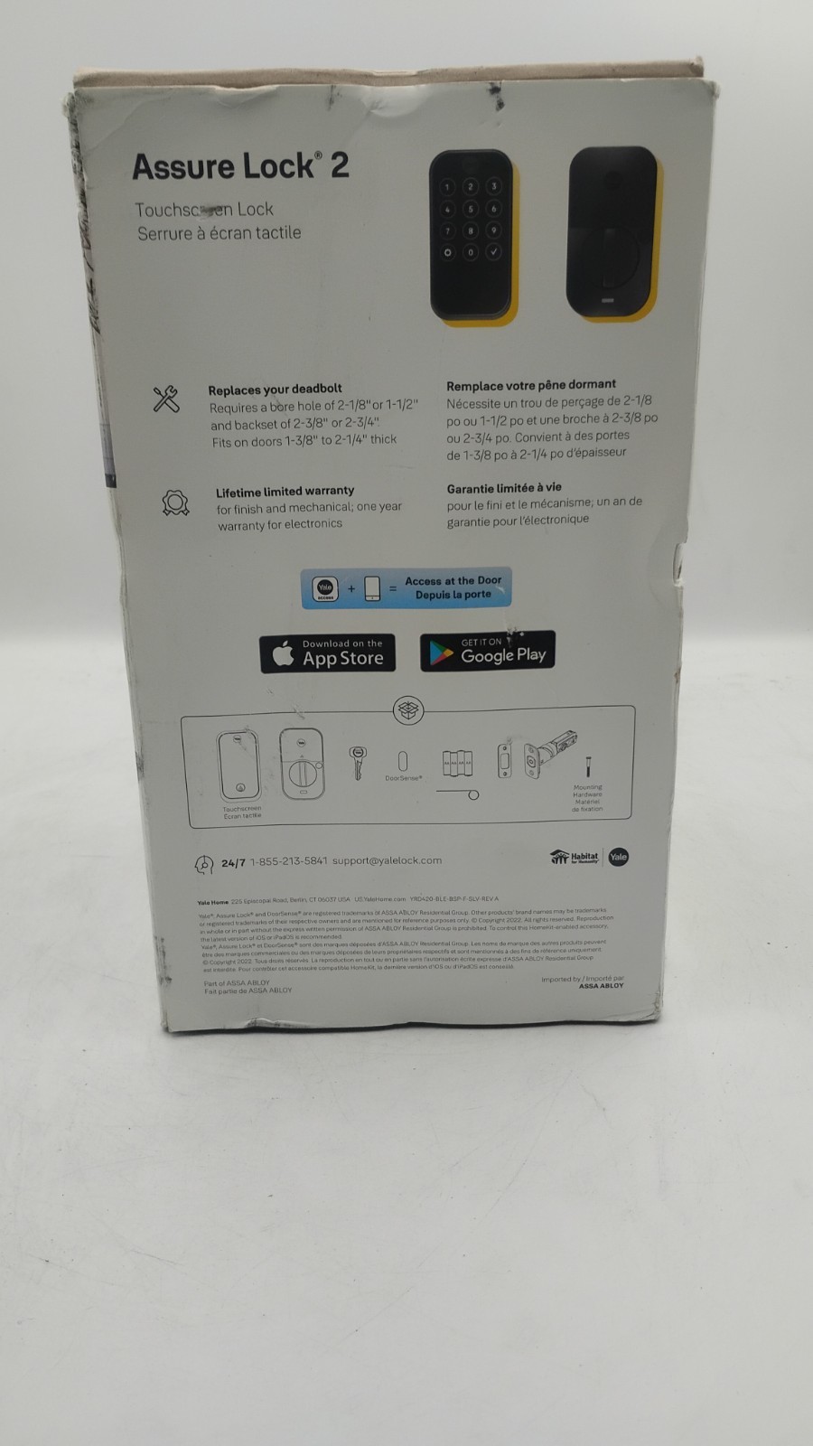 Yale Assure Lock 2 Smart Touch Entry Keypad Deadbolt Black Suede YRD420-BLE-BSP