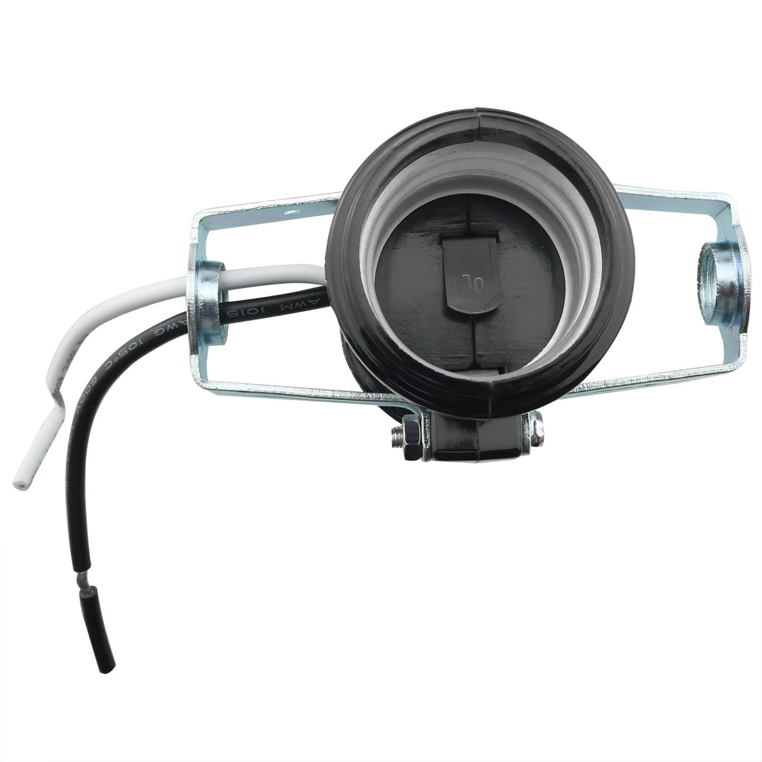 Double Bulb Socket 2-Light Medium Base E26 Phenolic Double Light Socket with Wi