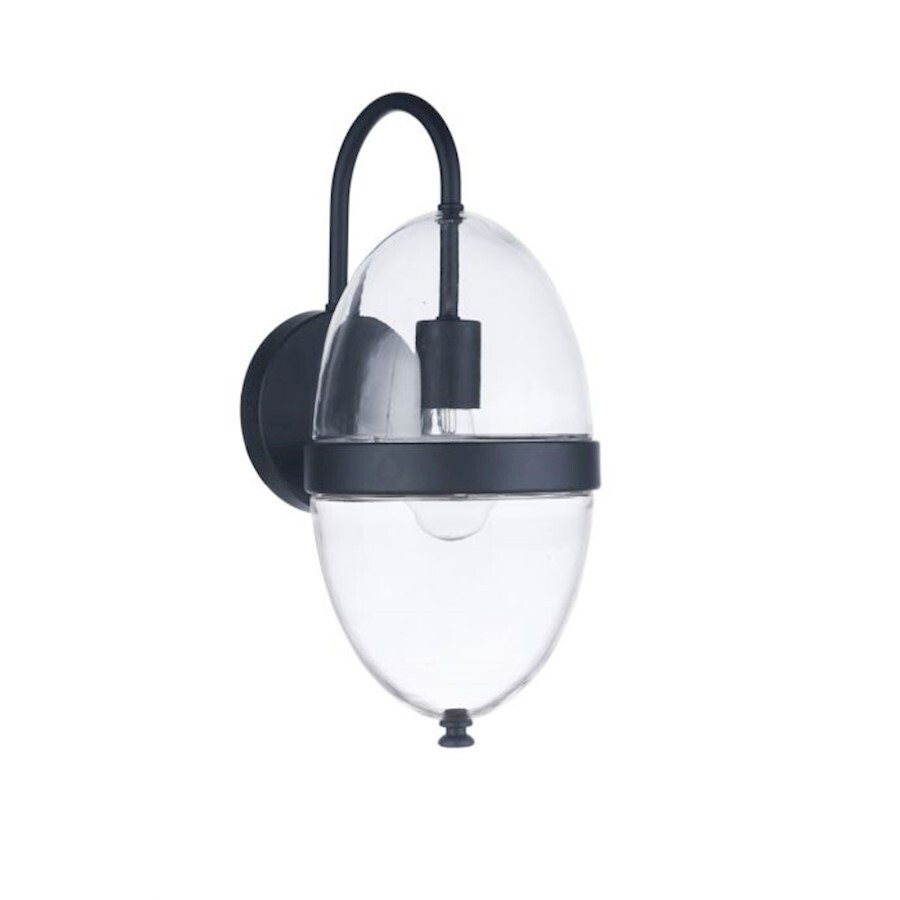 Craftmade Sivo 1 Light Medium Outdoor Wall Mount, Midnight/Glass – ZA3514-MN