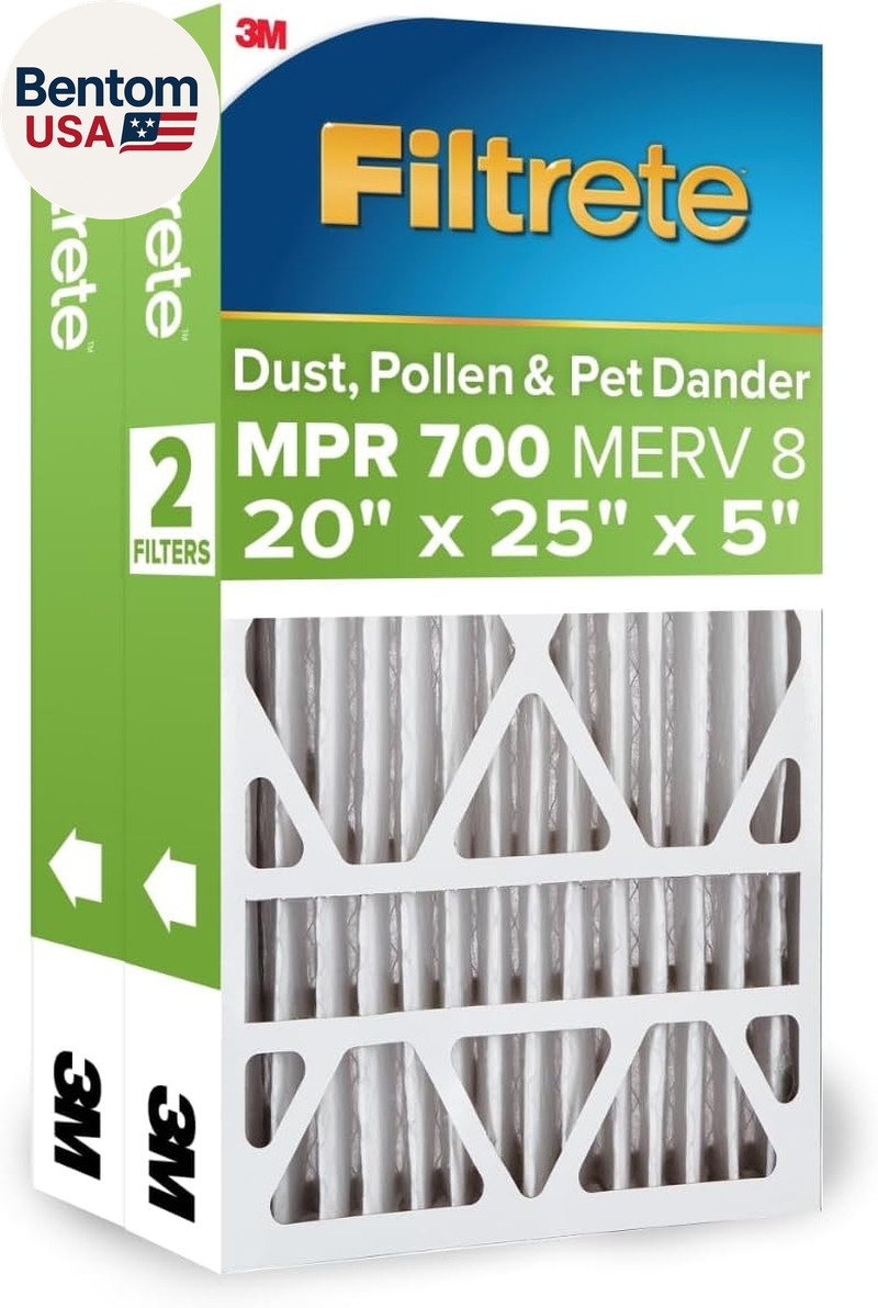 20X25X5 AC Furnace Air Filter, MPR 700, MERV 8, Fits Trion Air Bear & Carrier, D