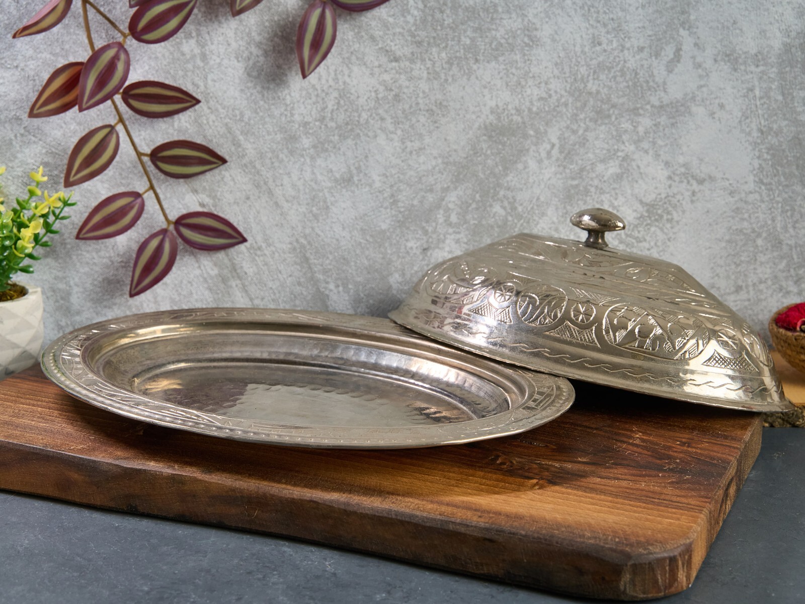 Turkish Copper Serving Plate, Serving Plater, Serving Dish, Copper Dinner Plate
