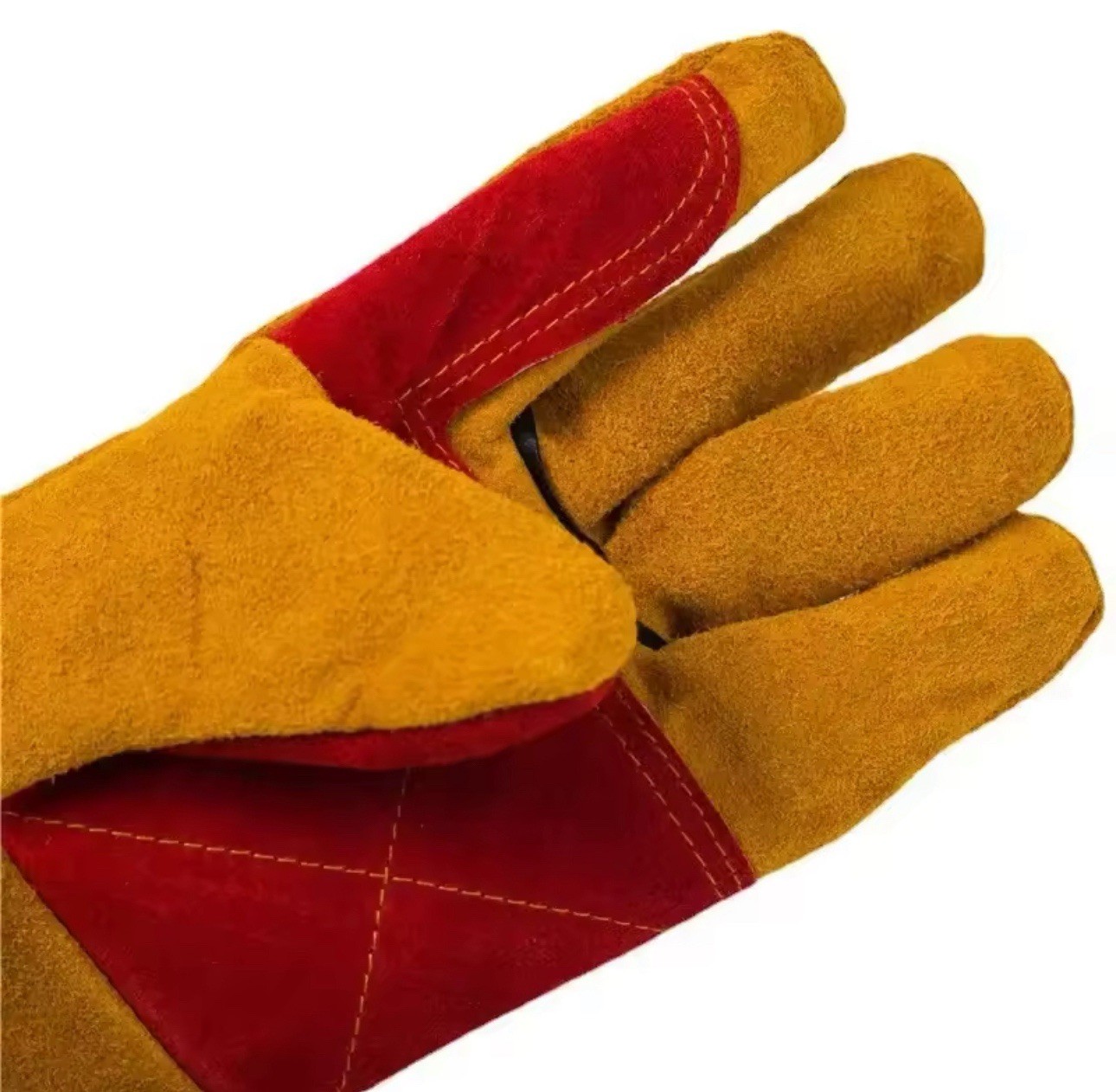 60cm (23.6in) Leather Welding Gloves Heat Resistant Safety Work Gloves