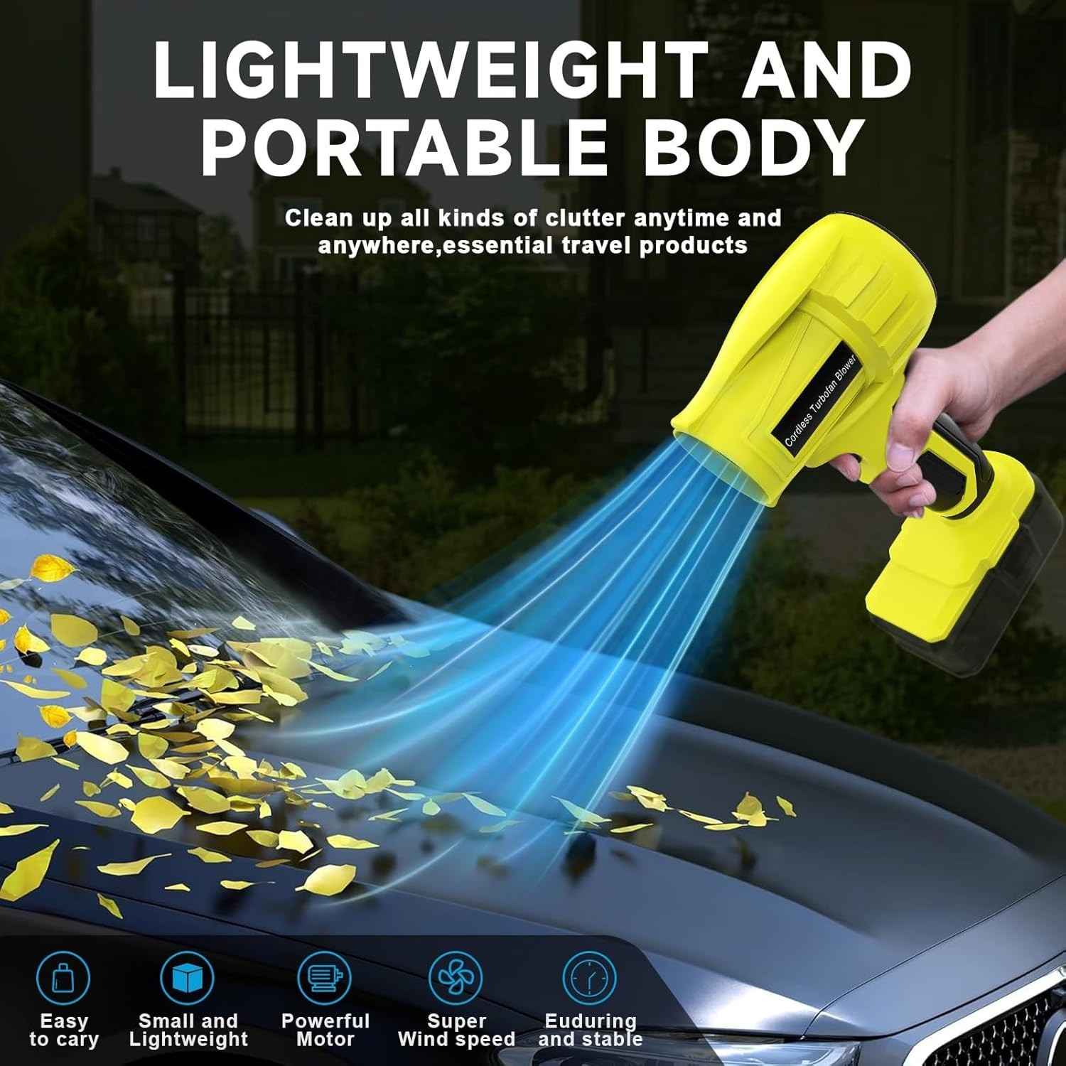 Compact and Portable Leaf Blower 21V – Perfect for Outdoor Cleaning Tasks