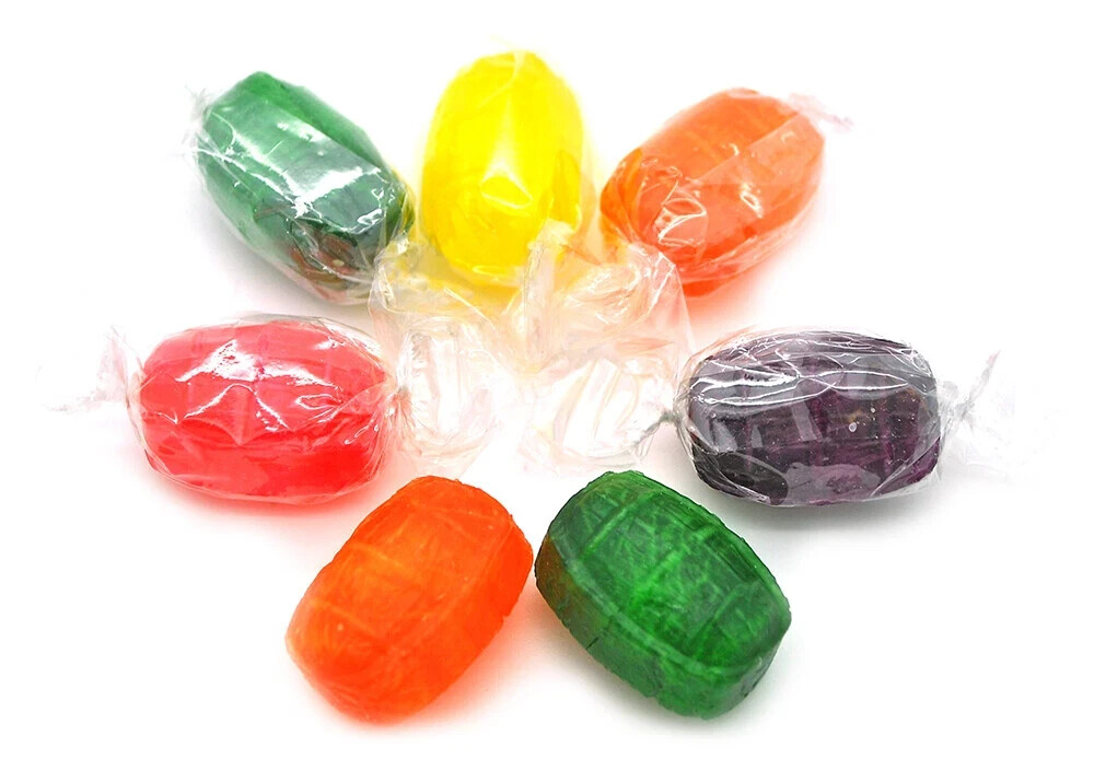 Assorted Fruit Flavored Barrels, Individually Wrapped Bulk Hard Candy (5 Pounds)