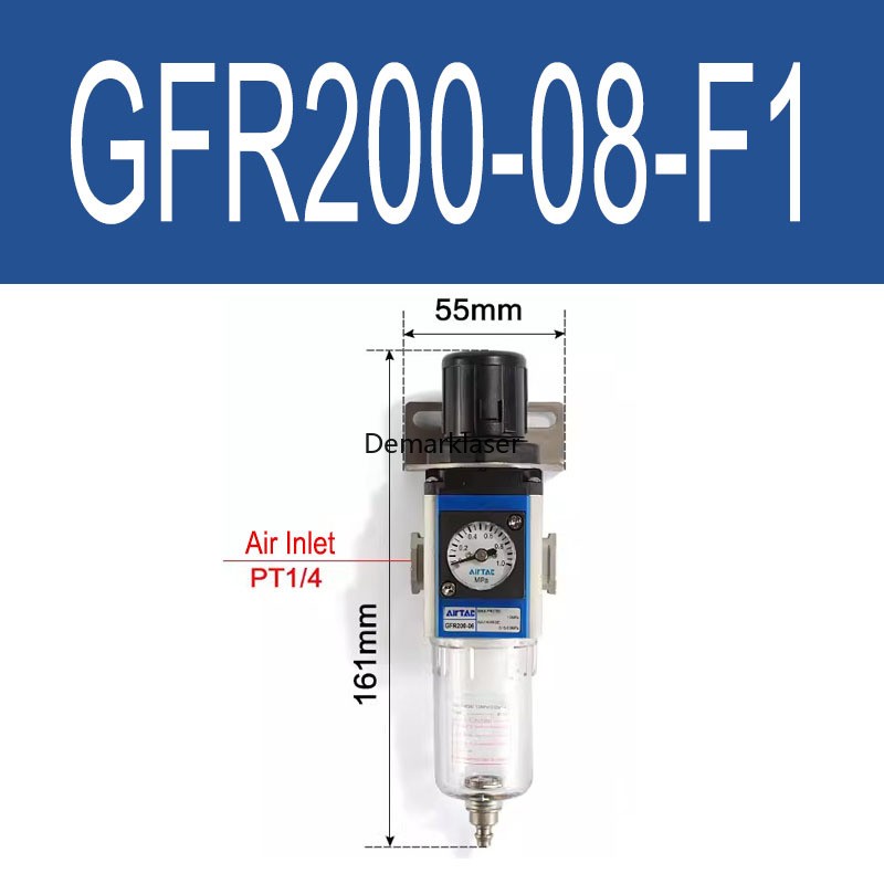 AirTAC Air Source Processor Air Pressure Regulating Filter GFR200/300/400/600