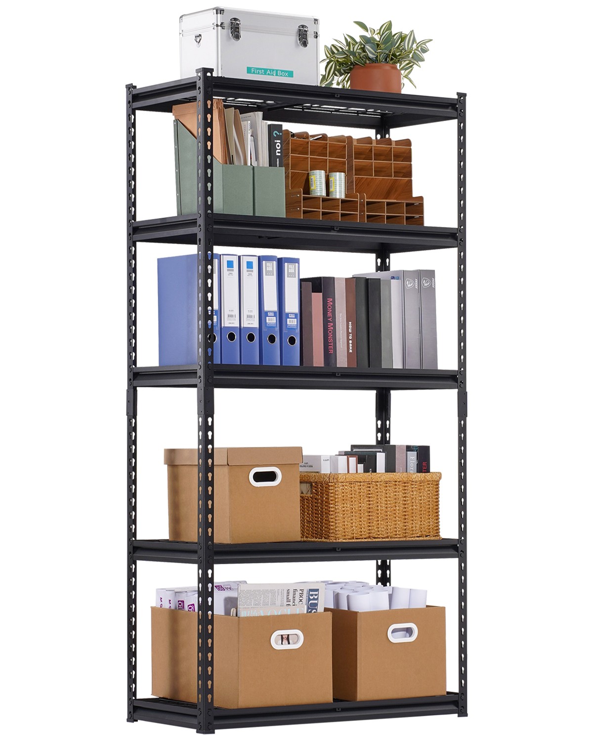 VEVOR Storage Shelves 5 Tier Adjustable Heavy Duty Garage Shelving Units 2000lbs