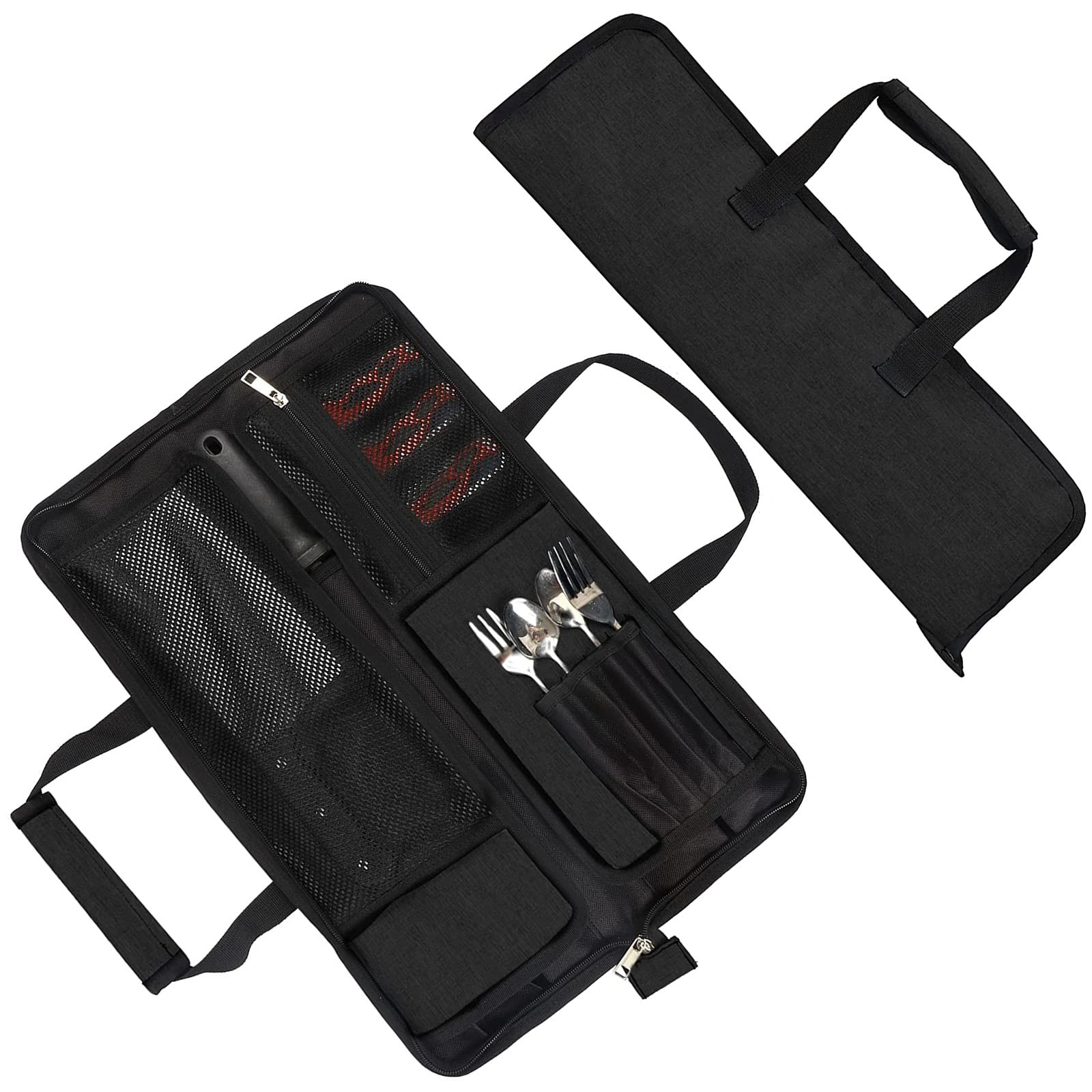 Chefs Knife Roll Bag Heavy Duty Oxford Chef Knife Bag Portable 13 Slots Chef Kn