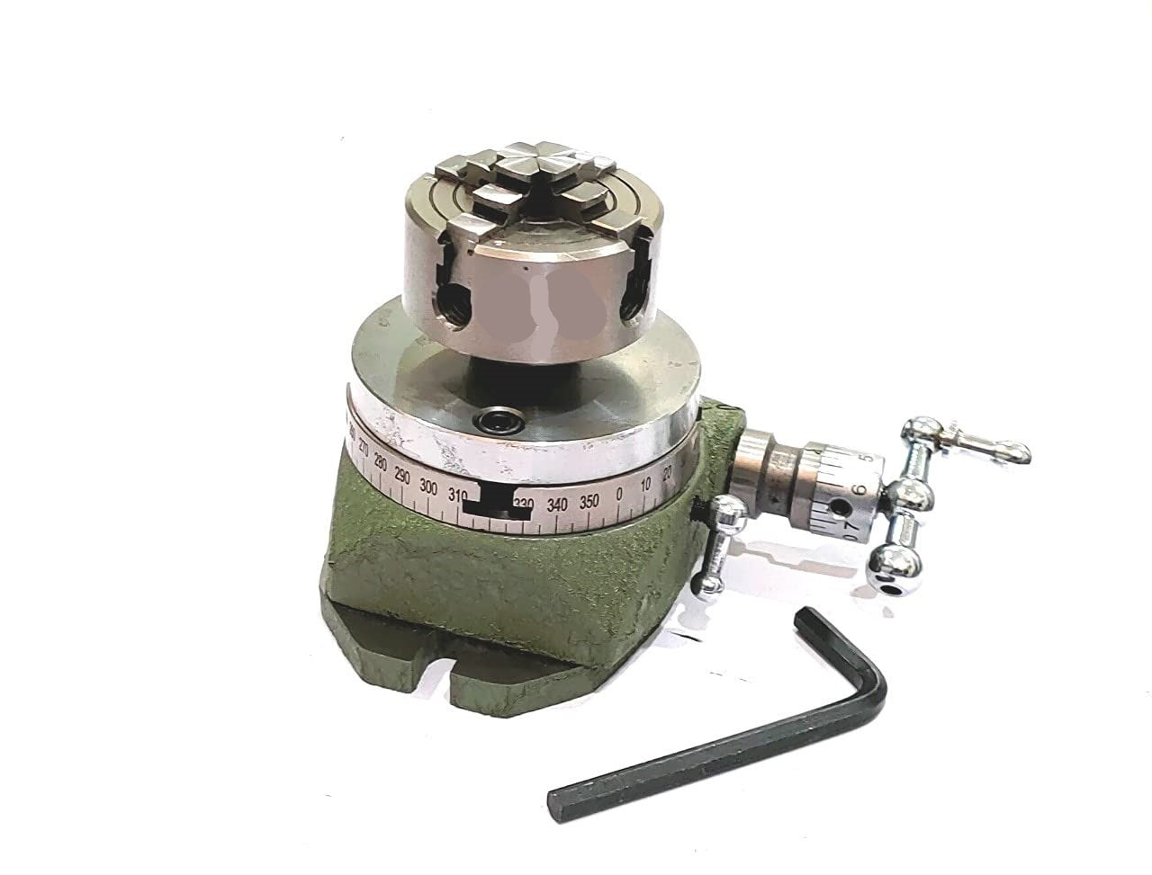 Small Watchmaker 2-3/4″ (2.75 Inch) Rotary Table with 50 mm Chuck and Back Plate