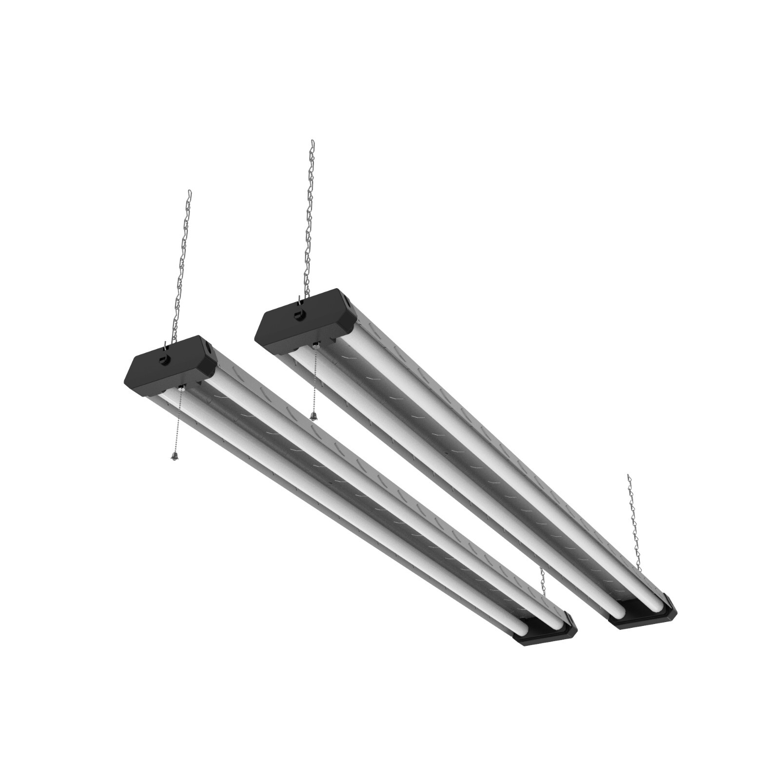 2-PACK 4′ LED Shop Light Heavy Duty Linkable Fixture 5500lm Bright White Garage