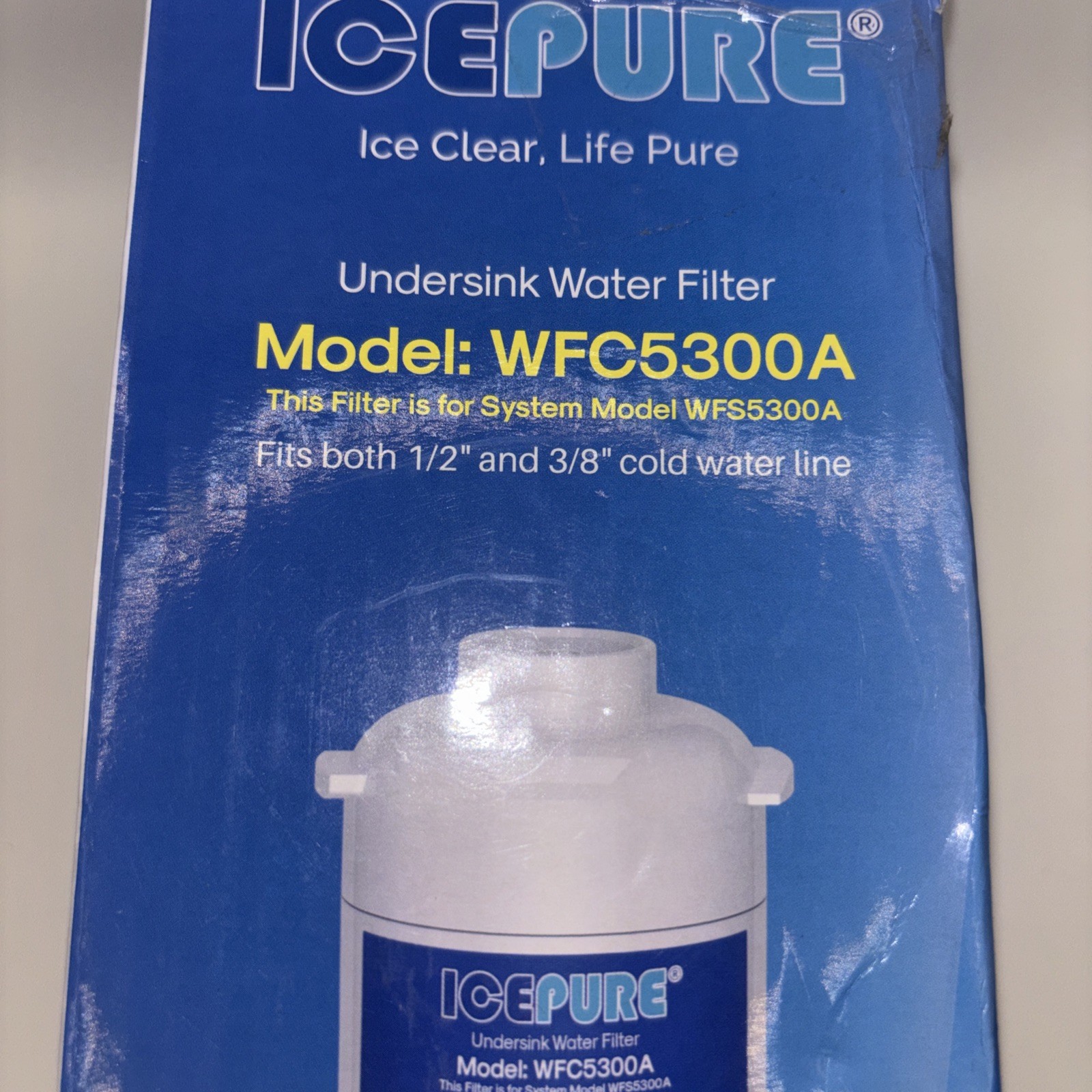 WFC5300A Under Sink Water Filter Replacement for ICEPURE WFS5300A 22000 Gal