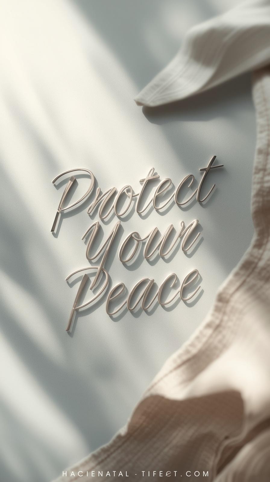 Protect Your Peace Calm Aesthetic Motivation Desktop Wallpaper HD