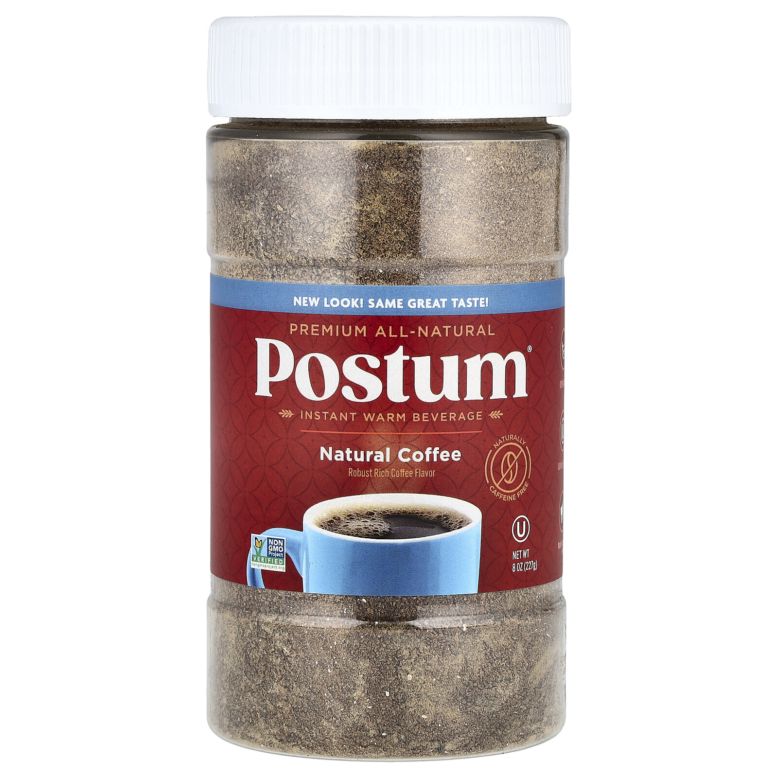 Instant Warm Beverage, Natural Coffee, Caffeine Free, 8 oz (227 g)