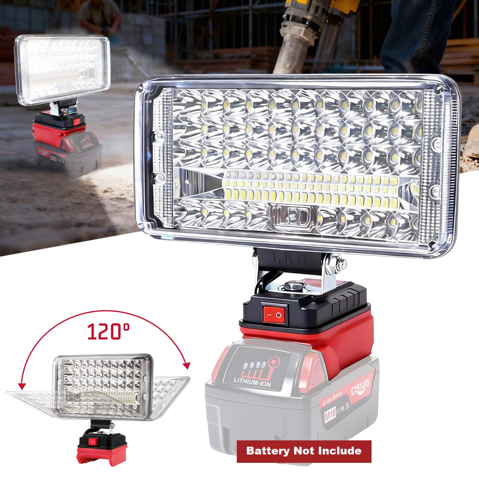 Wireless LED Work Light for Milwaukee M18 18V Battery – Clearance Sale