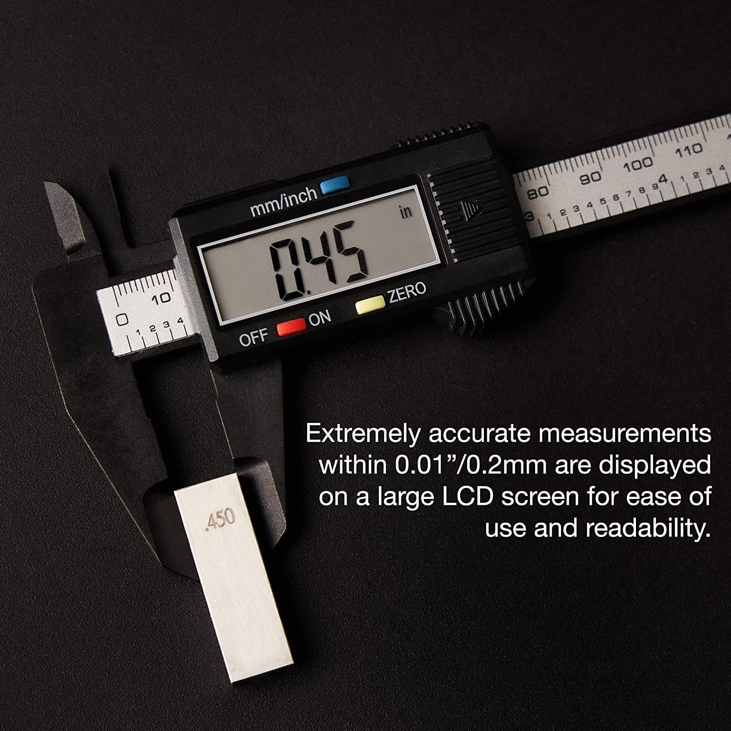 01417A 6” Digital Caliper | Electronic Measuring Tool | Range of 0-6”Or 0-150Mm