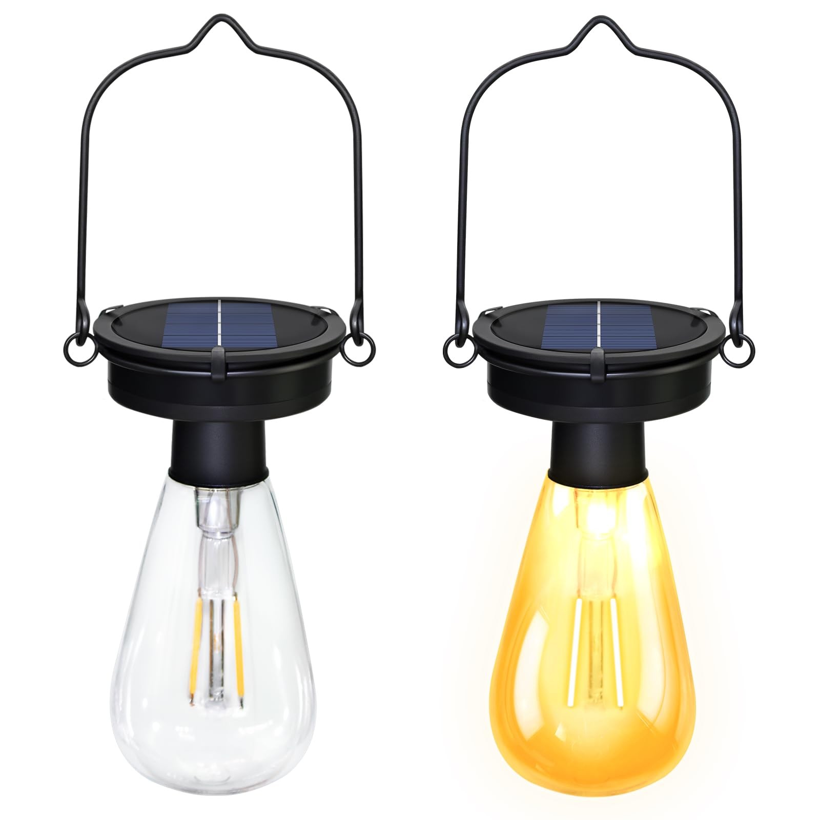2 Pack Replacement Solar Light Tops,3.23in Solar Hanging Lantern Replacement Par