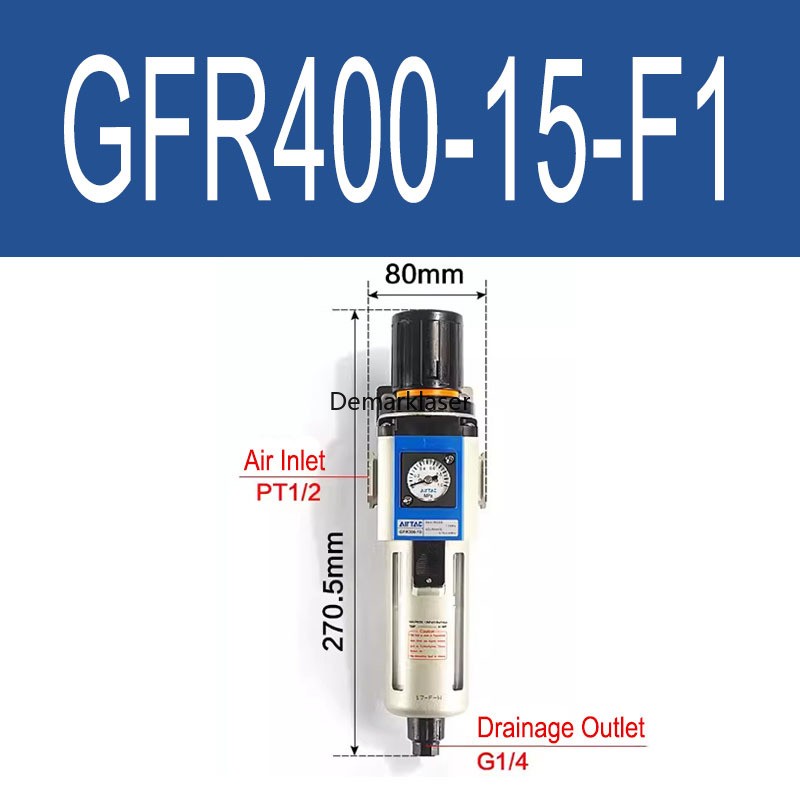 AirTAC Air Source Processor Air Pressure Regulating Filter GFR200/300/400/600