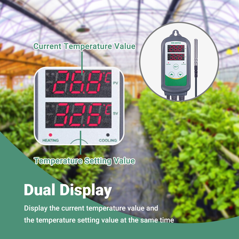 Inkbird Temperature Controller Outlet ITC-308S NTC Sensor Removable Heat Cool US