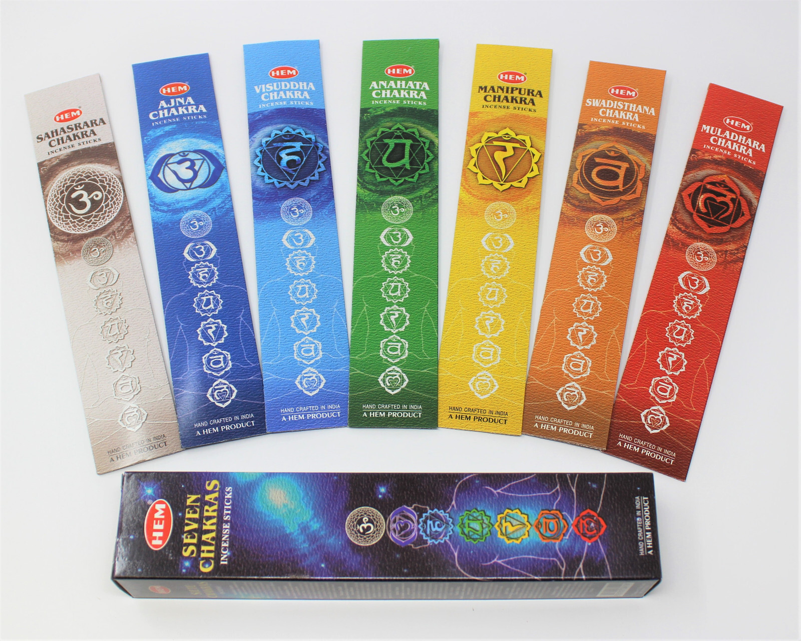 Hem Seven Chakras Incense: Box of 7 x 5 Stick (35 Sticks Total) 7 Chakra