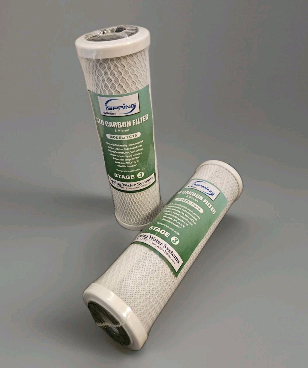 iSpring FC15 Water Filter Stage 3 CTO Carbon Filter New Package/Sealed Lot of 2