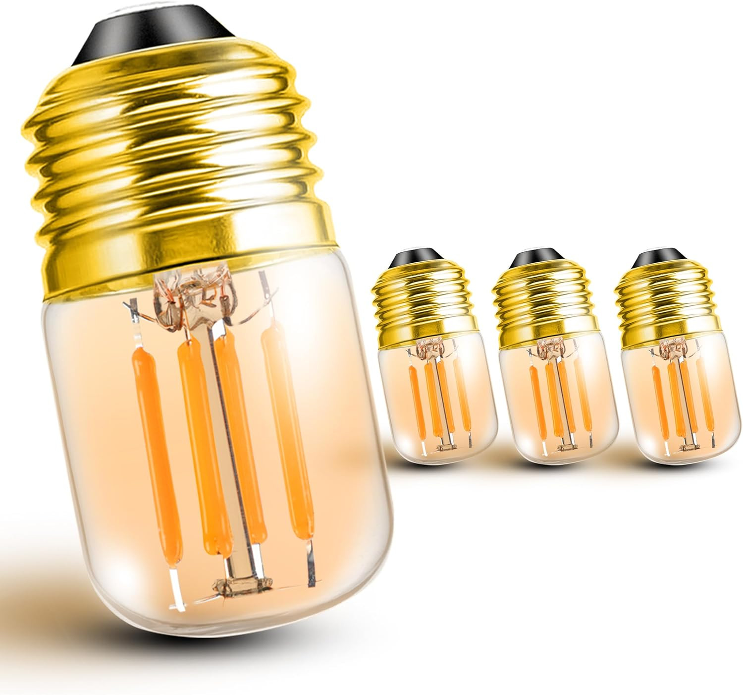 E26 Amber Night Light Bulbs, 2W 200Lm Low Wattage Sleep Light Bulb (15W Equivale