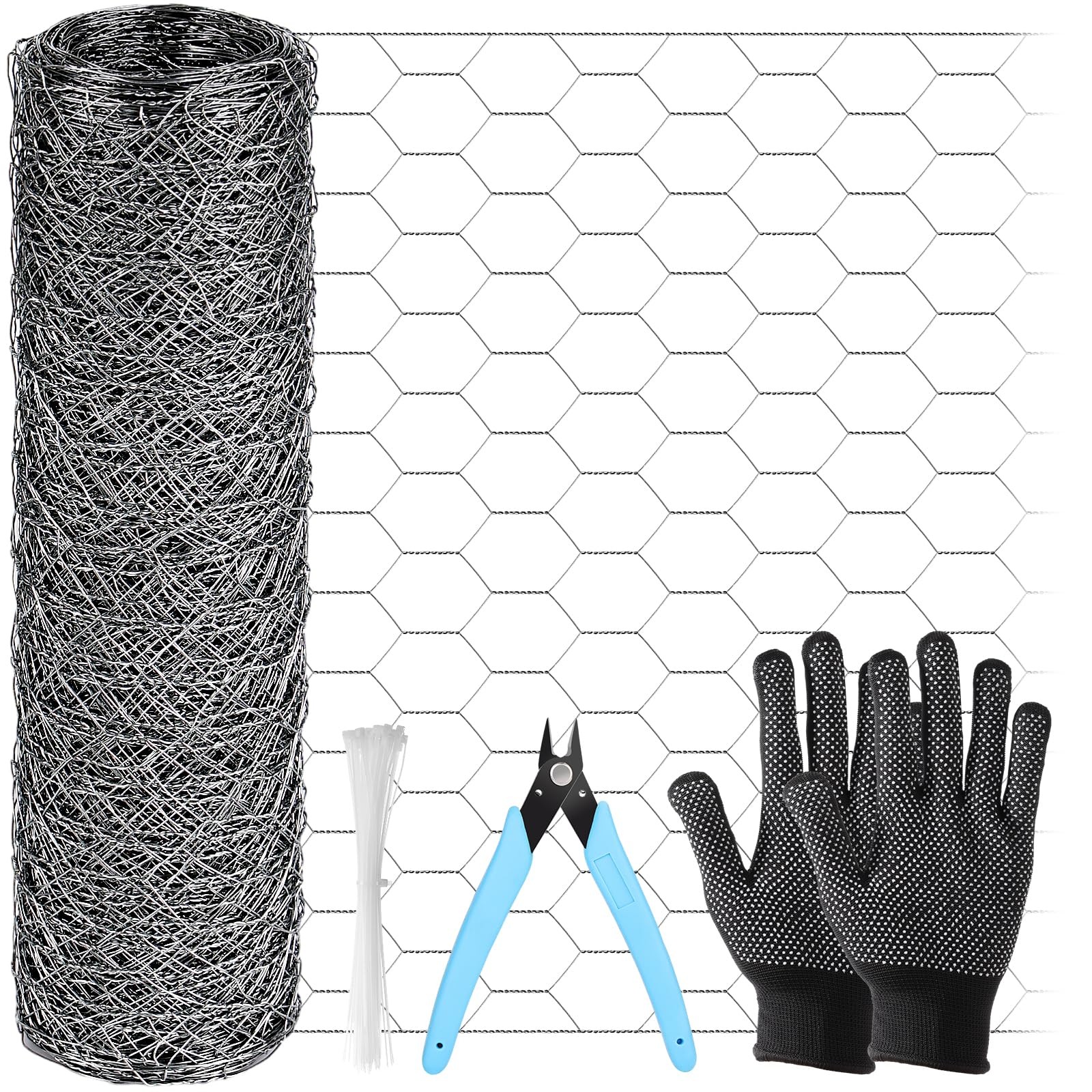 13.8 in x 49 ft Rustproof Galvanized Iron Chicken Wire Fencing for Rabbit