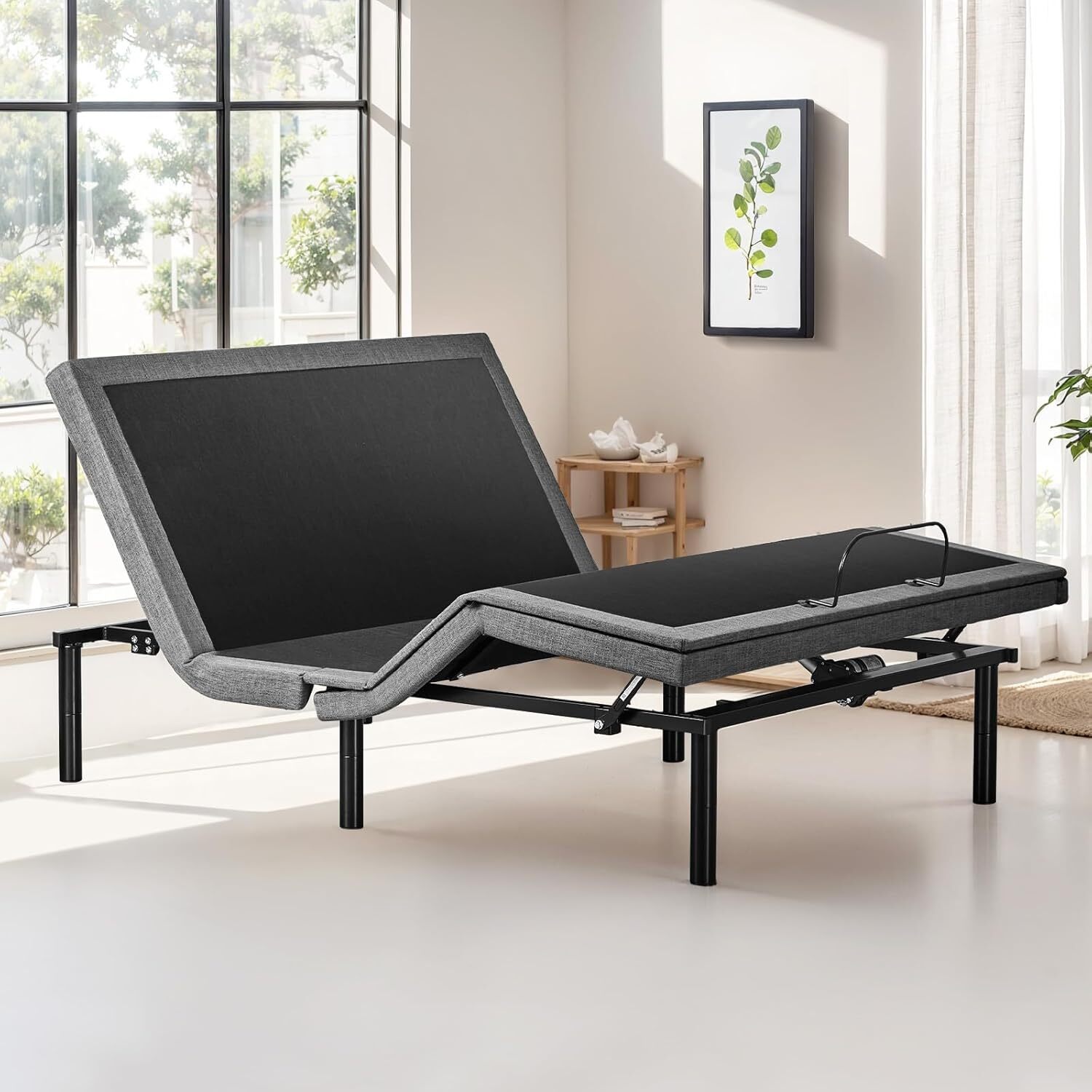 Full Queen Adjustable Bed Frame Ergonomic Electric Bed Base with Wireless Remote