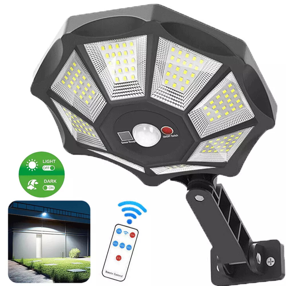 Solar Lights Outdoor 168LED Motion Sensor Flood Light Dusk to Dawn Solar Lamp US