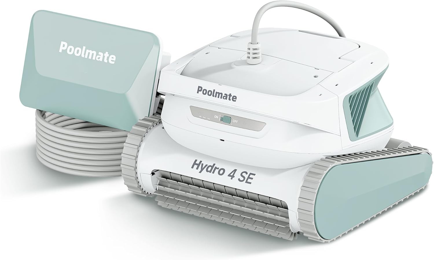 Poolmate Hydro 4 SE Robotic Pool Cleaner, 40FT Long Cable/4 Cleaning Modes wall
