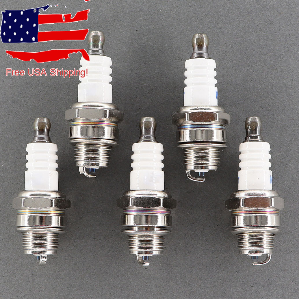 5pcs L7T Spark Plug For Various Strimmer Chainsaw Lawnmower Hedge Trimmer Cutter