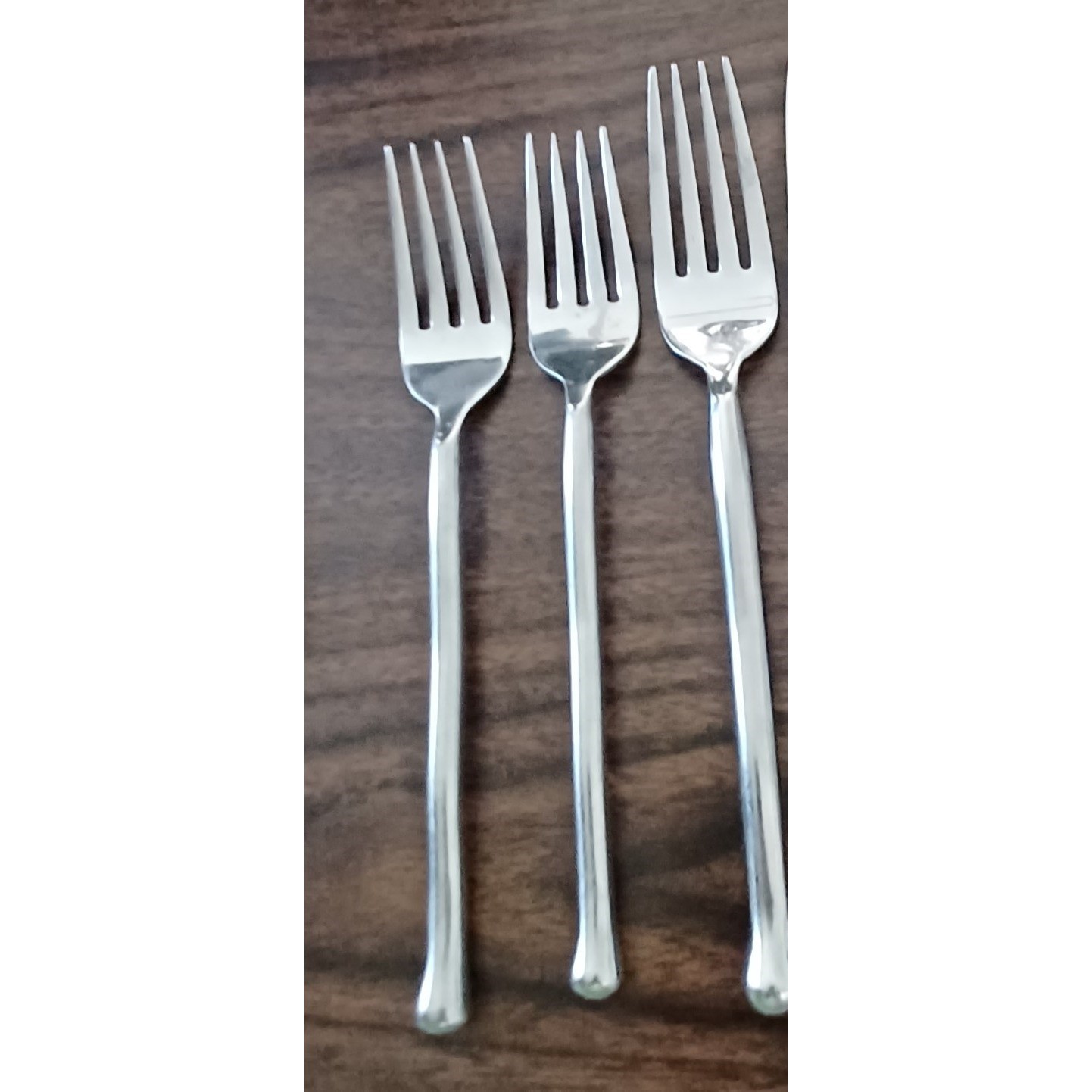 Gourmet Settings Exotique Platinum Flatware 3pc 2-Salad 1-Dinner Wavy Forks