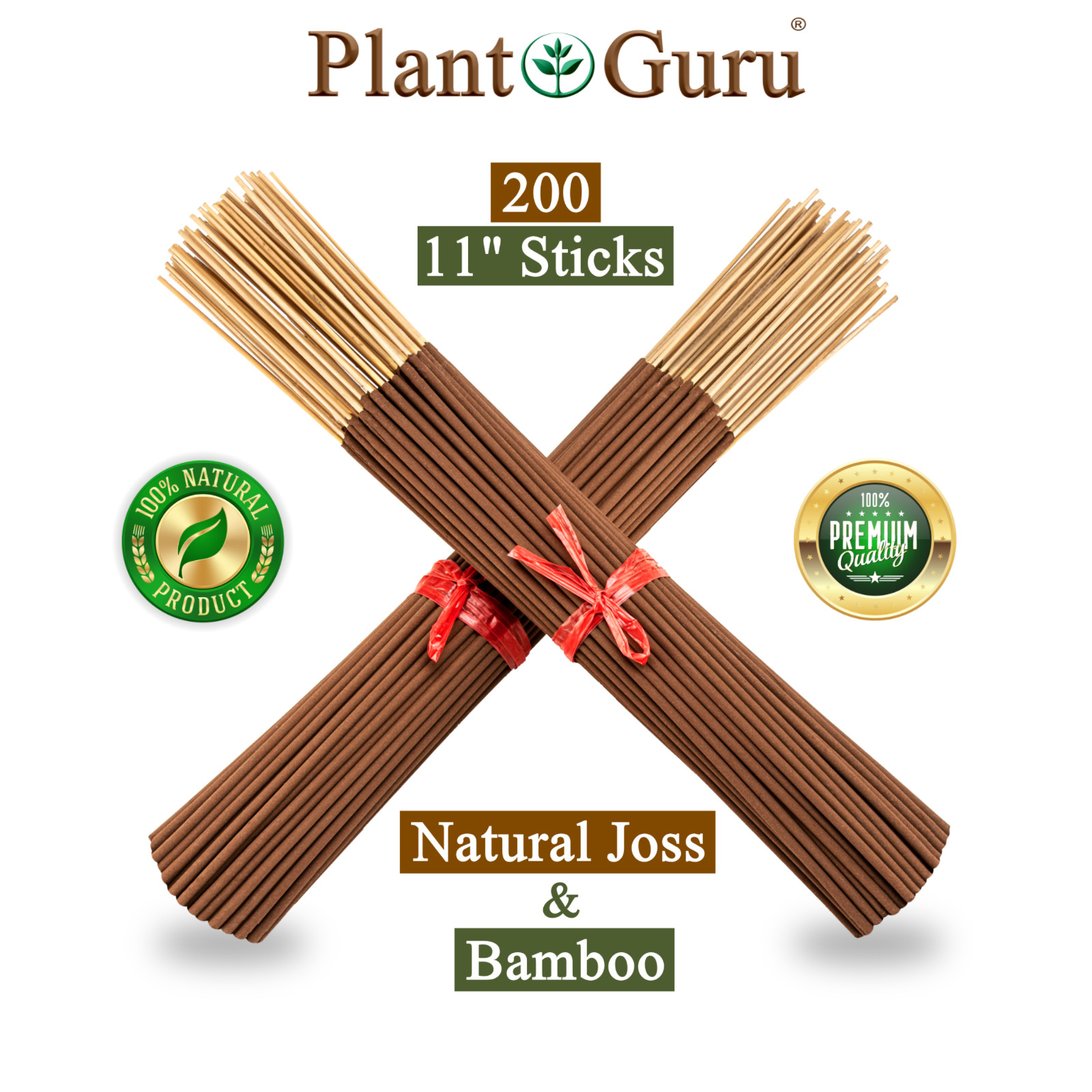 200 Unscented Incense Sticks 11″ BULK WHOLESALE 100% Natural Joss Punk