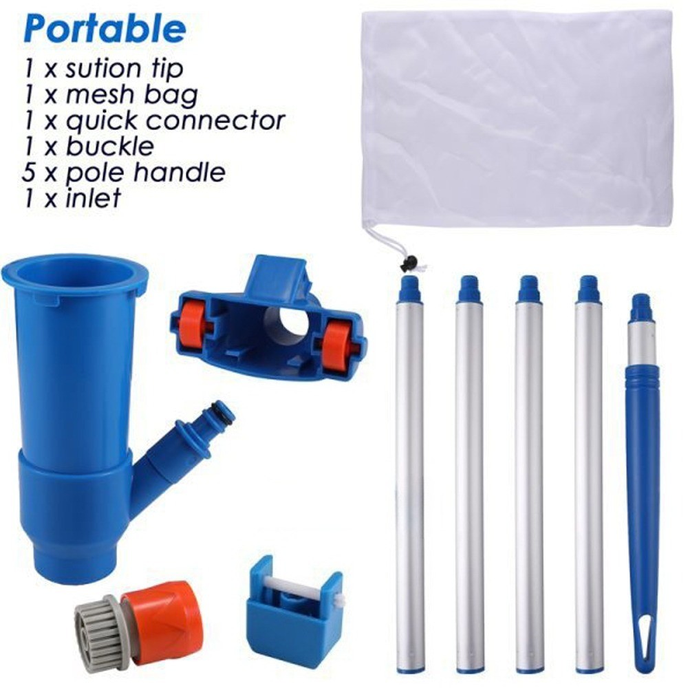 Professional Pool Vacuum Head Inground Above Ground Swimming Cleaner w/ Pole