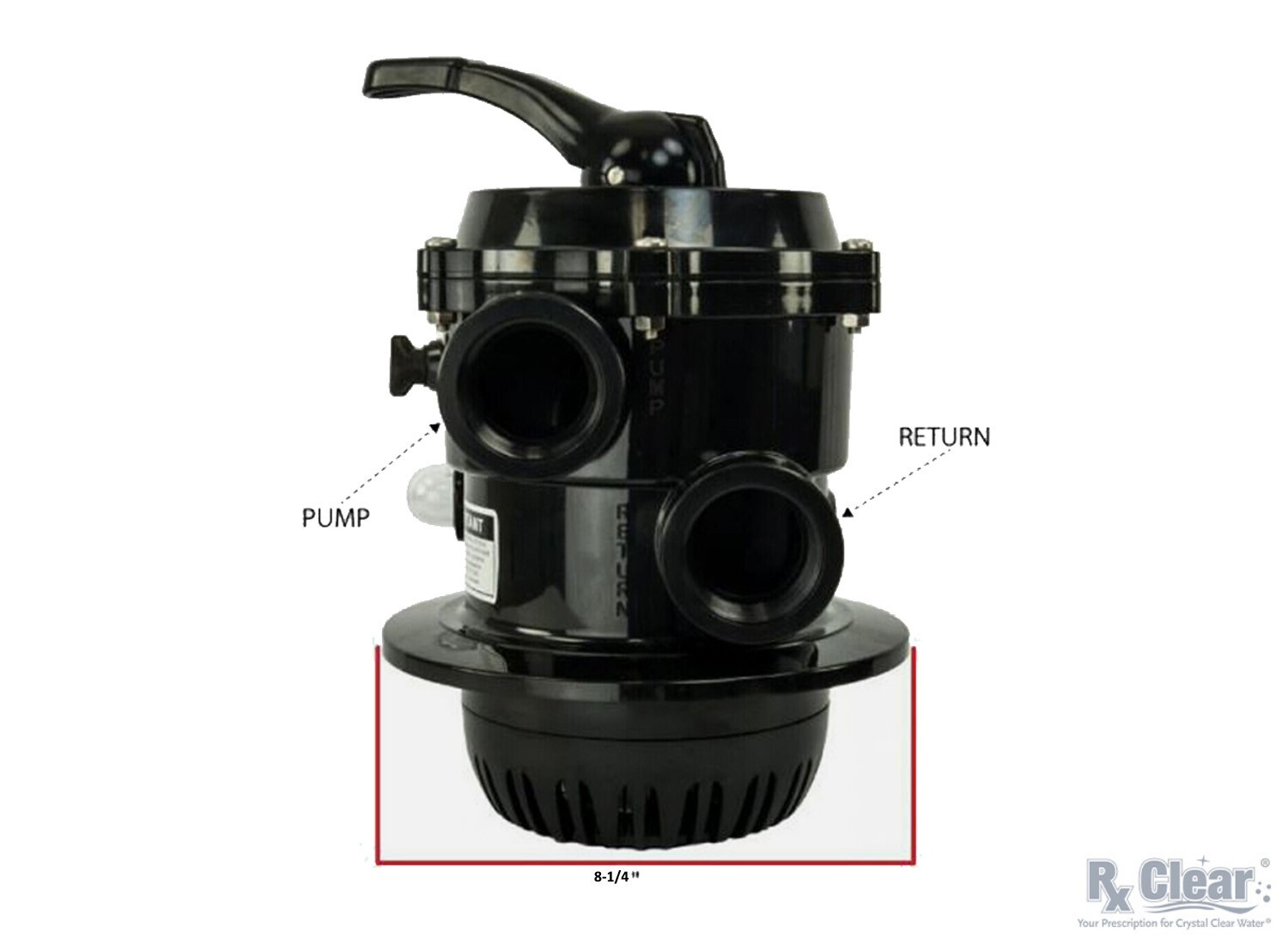 Rx Clear 1.5″ Rotary 7 Way Valve for Above Ground Patriot Sand Filter Tank