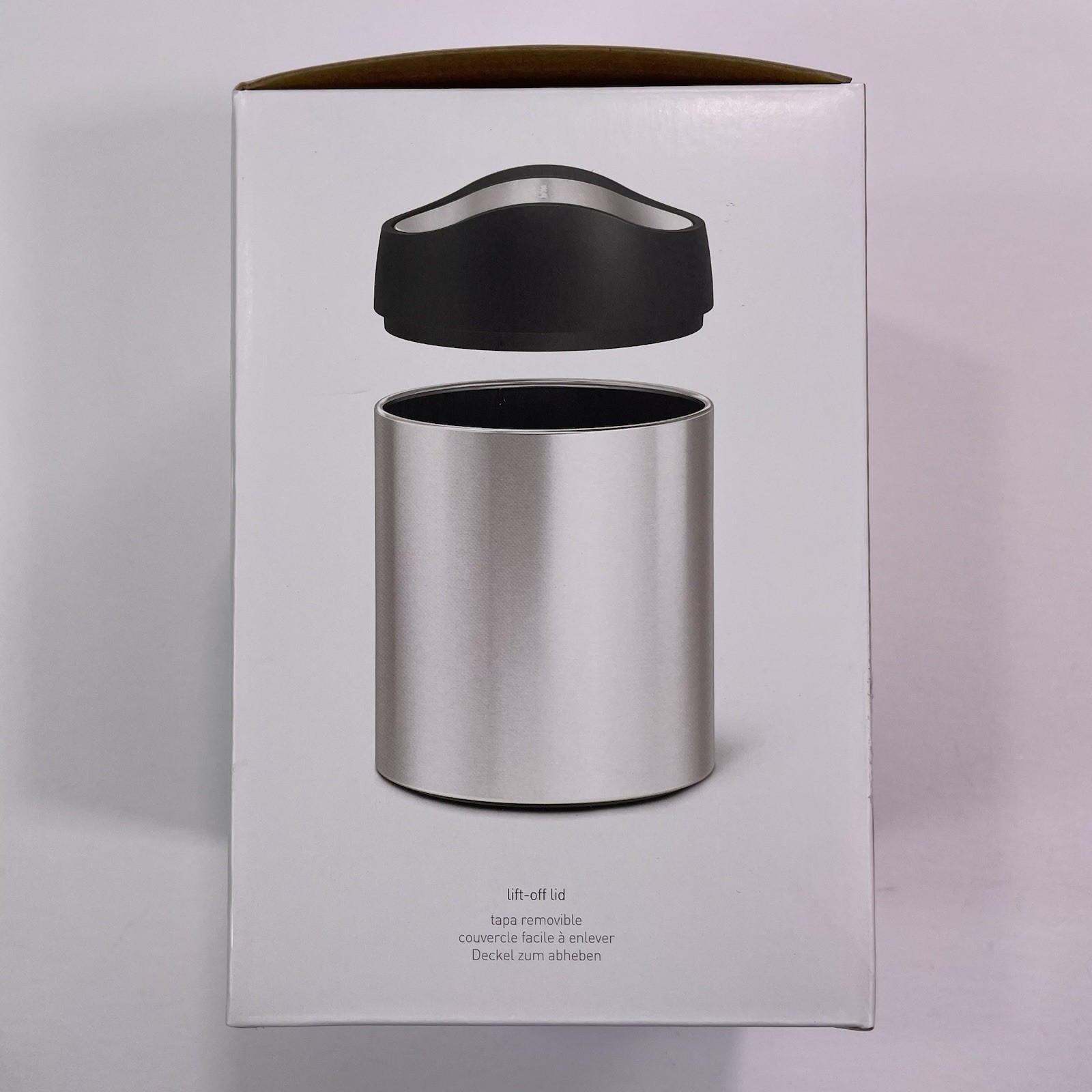 Simple Human Mini Counter Top Trash Can Gray Trim In The Box New 0.4 Gal