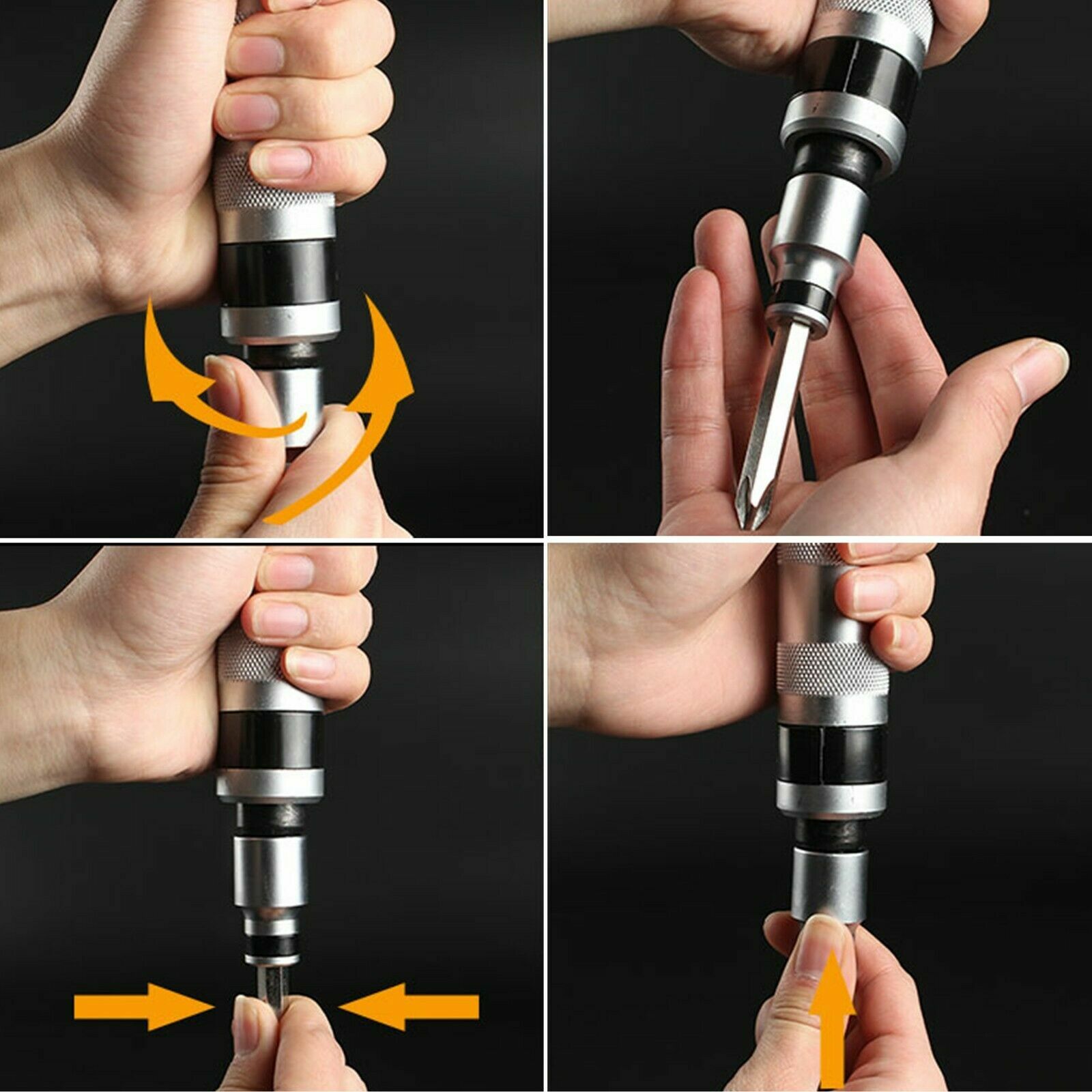 Hand Manual Reversible Impact Driver Set Automotive Impact Hammer Screwdriver