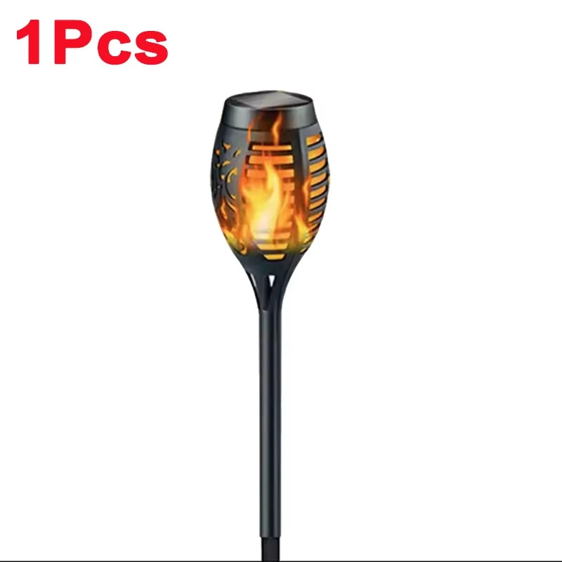 1/2/4/6/8/10Pcs Solar Flame Torch Lights Flickering Light Waterproof Garden Deco