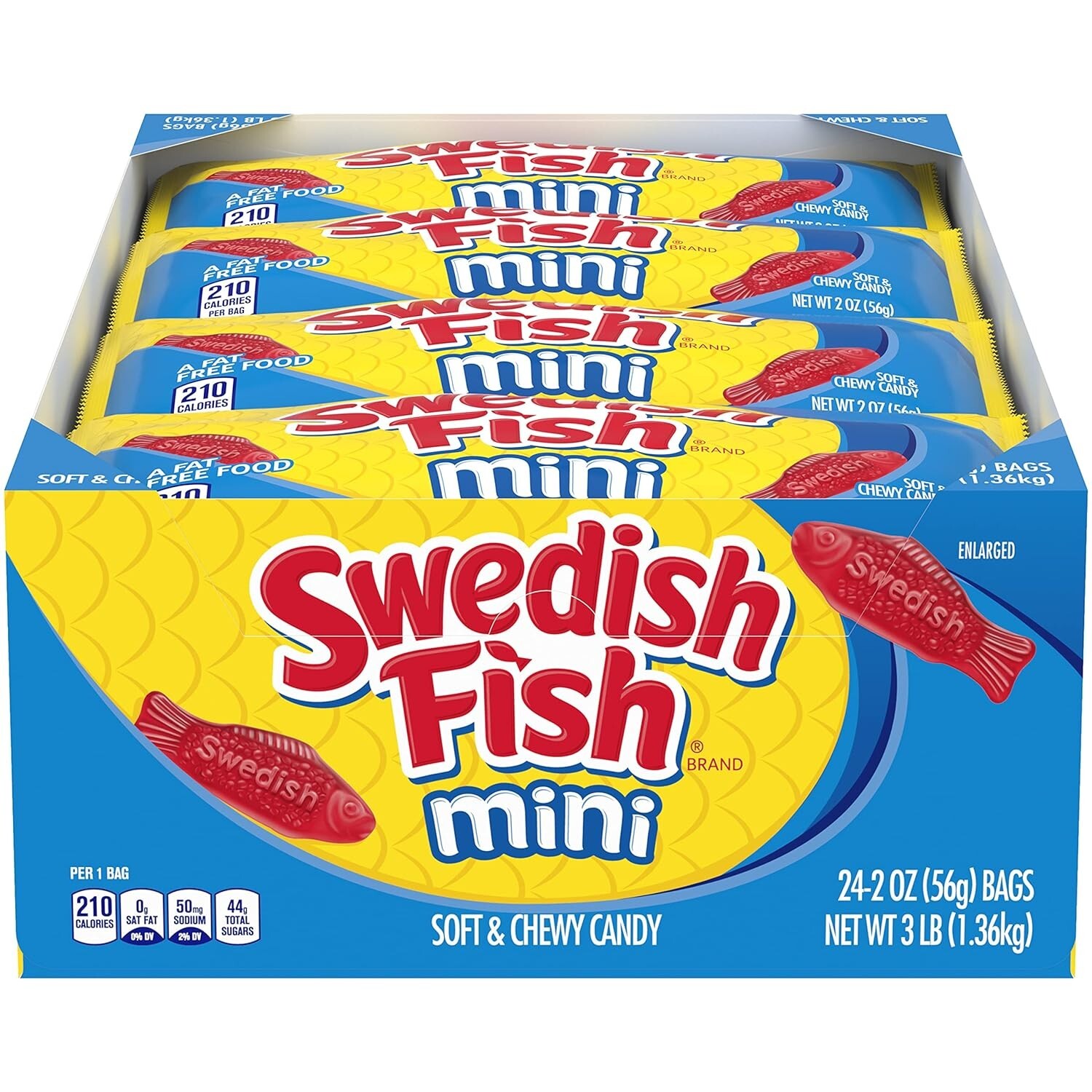 SWEDISH FISH Mini Soft & Chewy Candy, Bulk Candy, Mothers Day, 24 – 2 Oz Bags