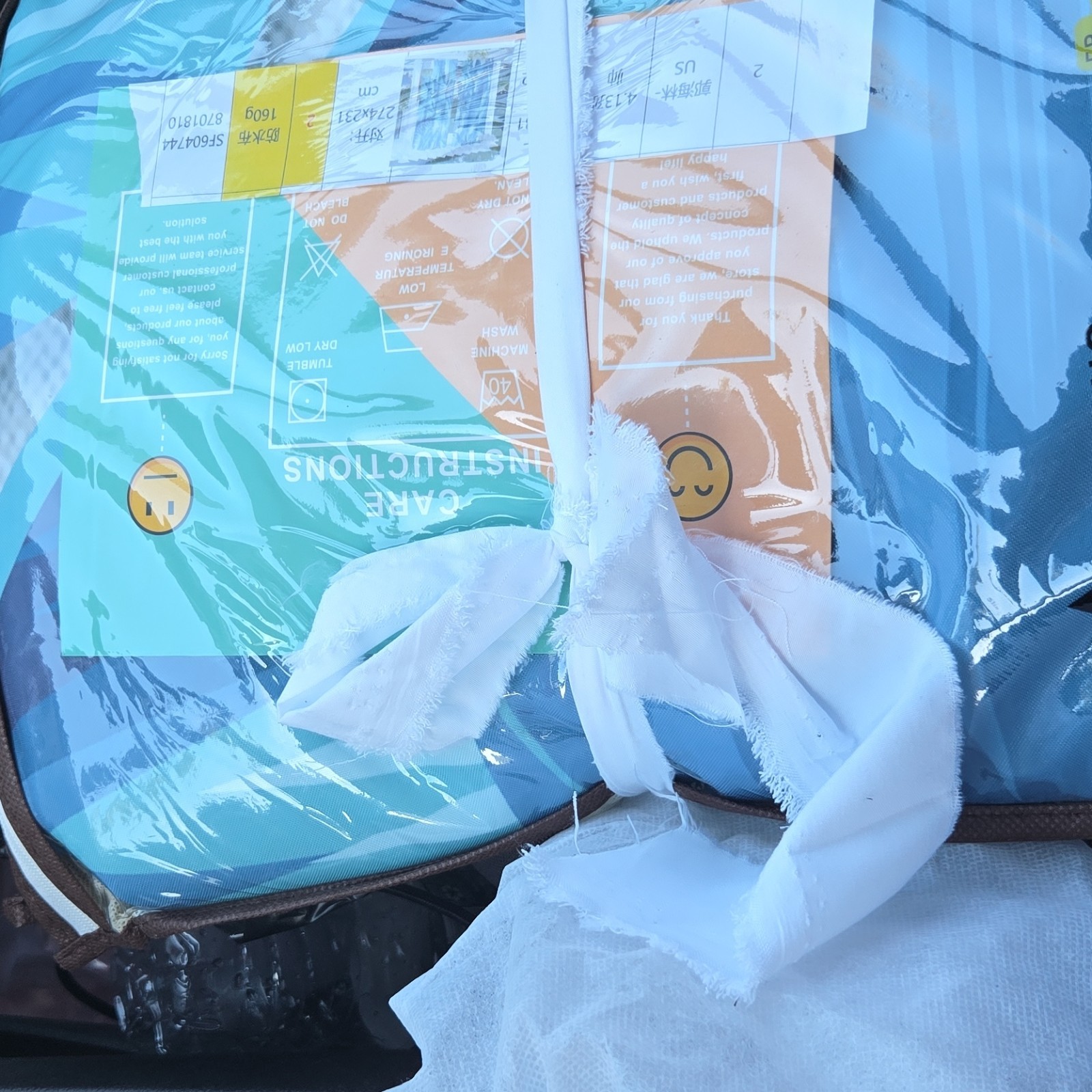 Blue Comforter US 2, Machine Washable, Tumble Dry Low, MPN 8701810