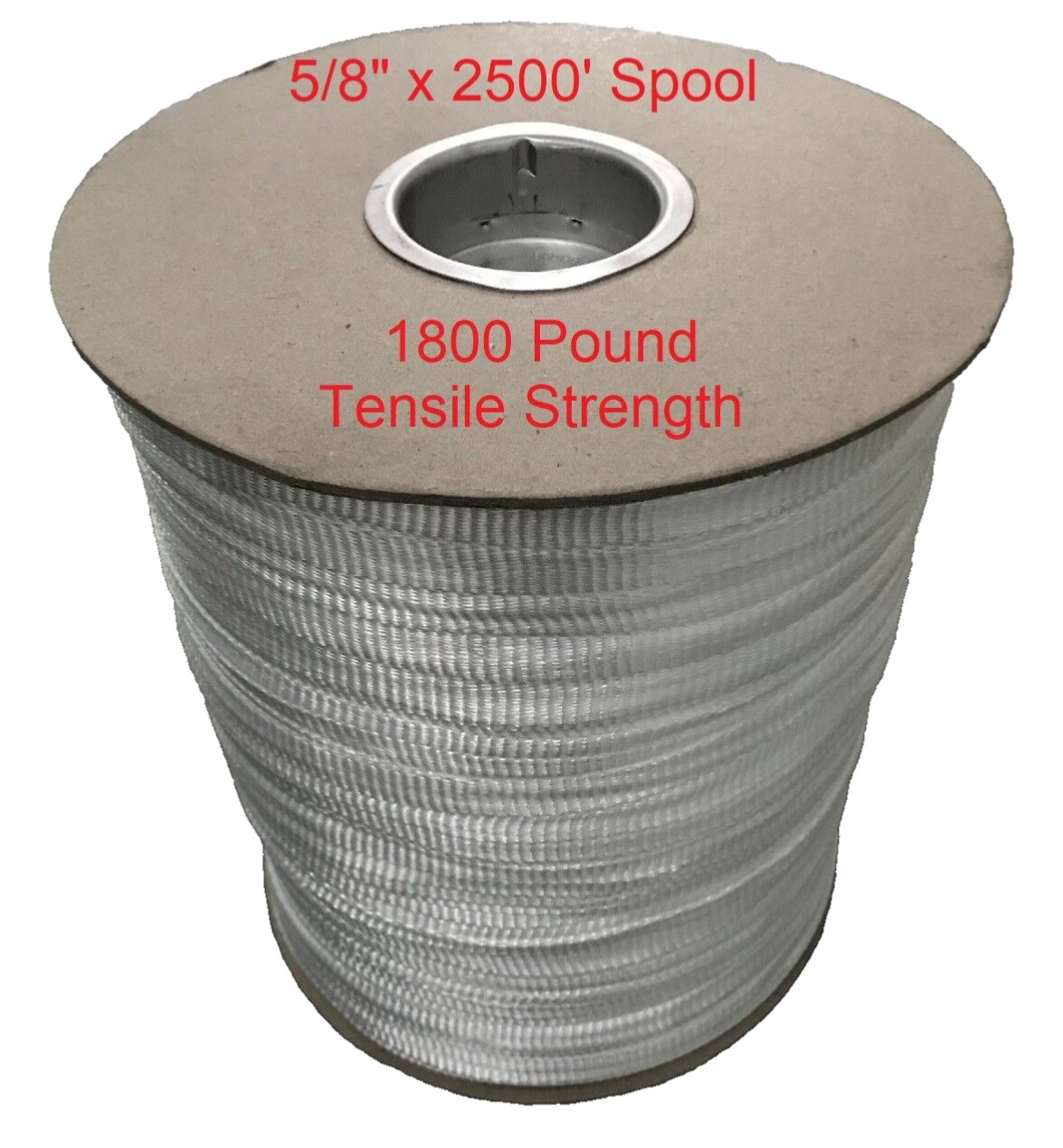 5/8 x 2500′ Pull Line Flat Tree Tie Rope Strap Cable Mule Bull Tape Cord Webbing