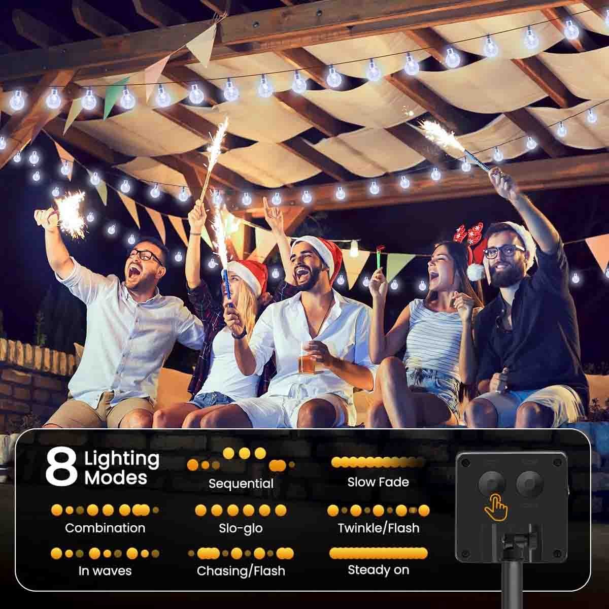 Solar String Light, for Garden, Patio, Yard, Party Decorate, 2 Pack 50 LED 23FT