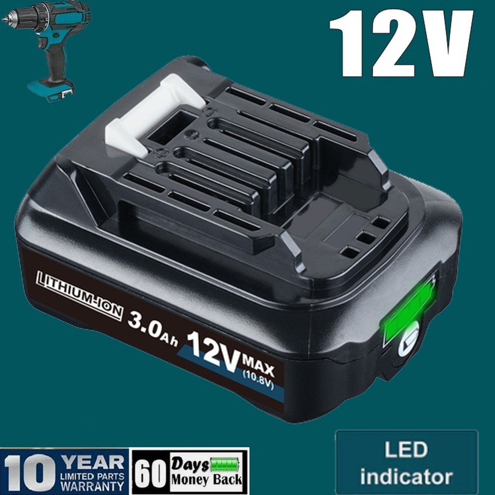BL1021B Li-ion Battery For Makita 12V Max 3.0Ah CXT BL1041B BL1020 BL1015 BL1016