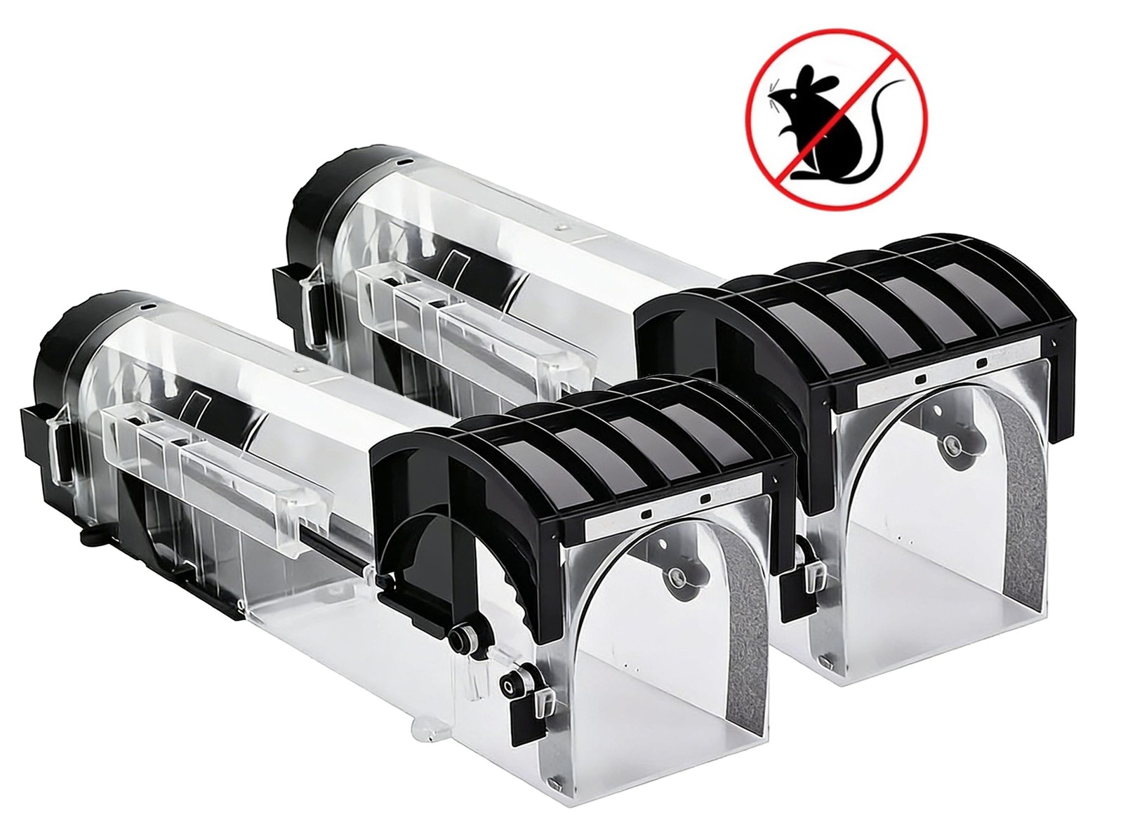 2 PACK 12.2″ Large Humane Rat Cage Trap Easy Catch and Release Live Animal Trap