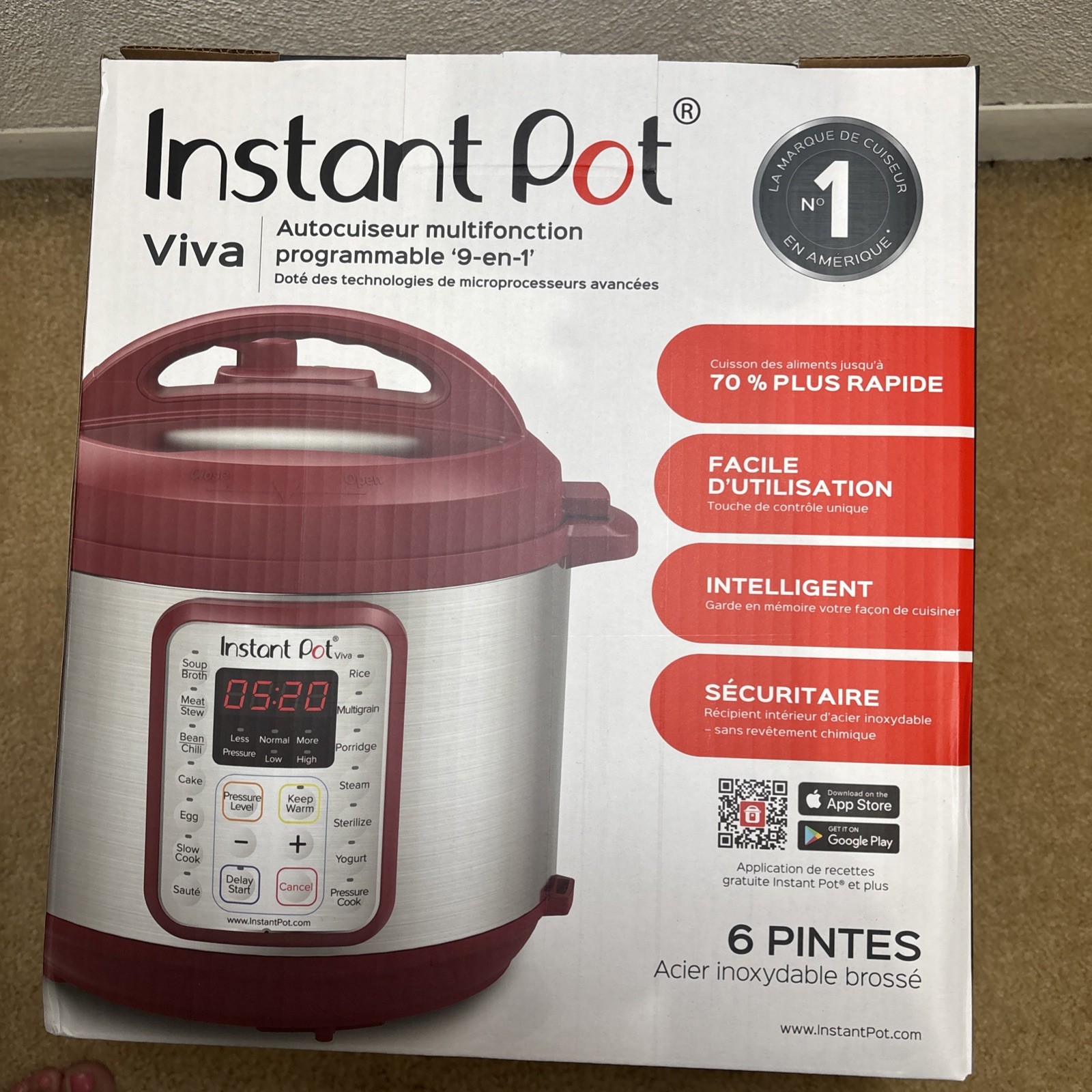 Instant Pot VIVA 6 Quart 9 In 1 Multi-Use Pressure Cooker Multicooker Cinnamon