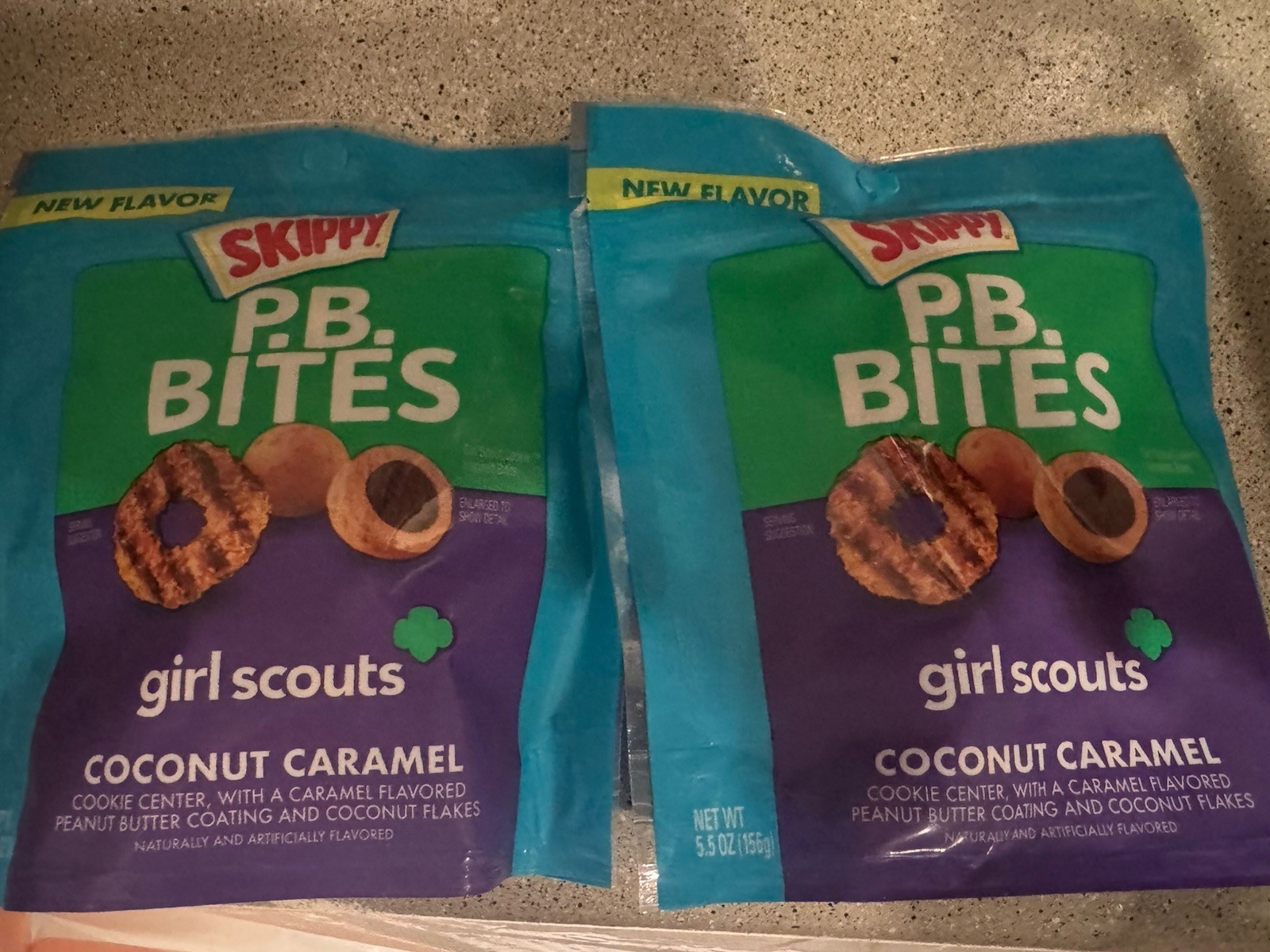2x Skippy PB Bites Girl Scouts COCONUT CARAMEL 5.5 oz Bag – 2 PACK